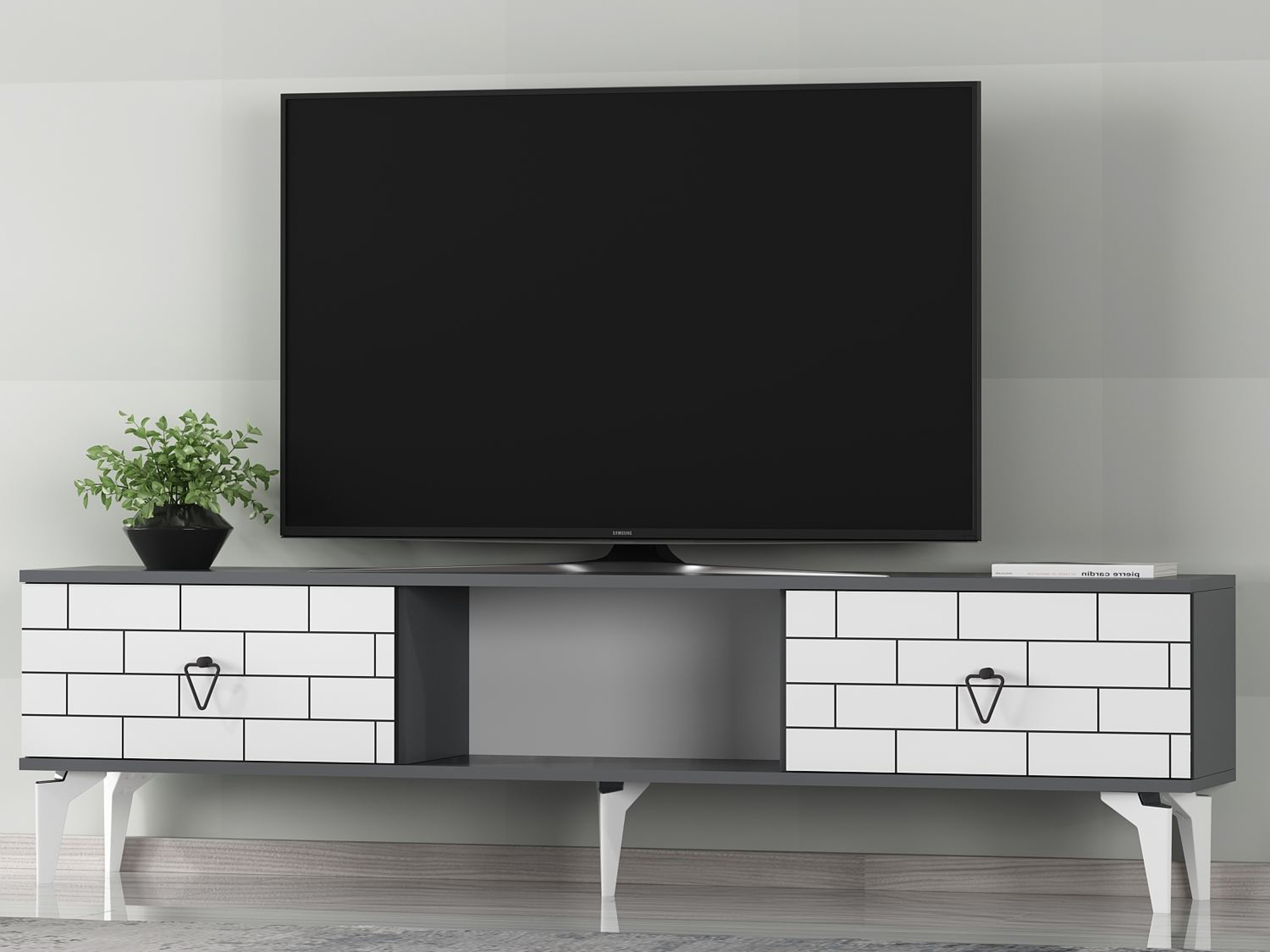 Mueble TV Kailua 2777 (Blanco + Antracita)