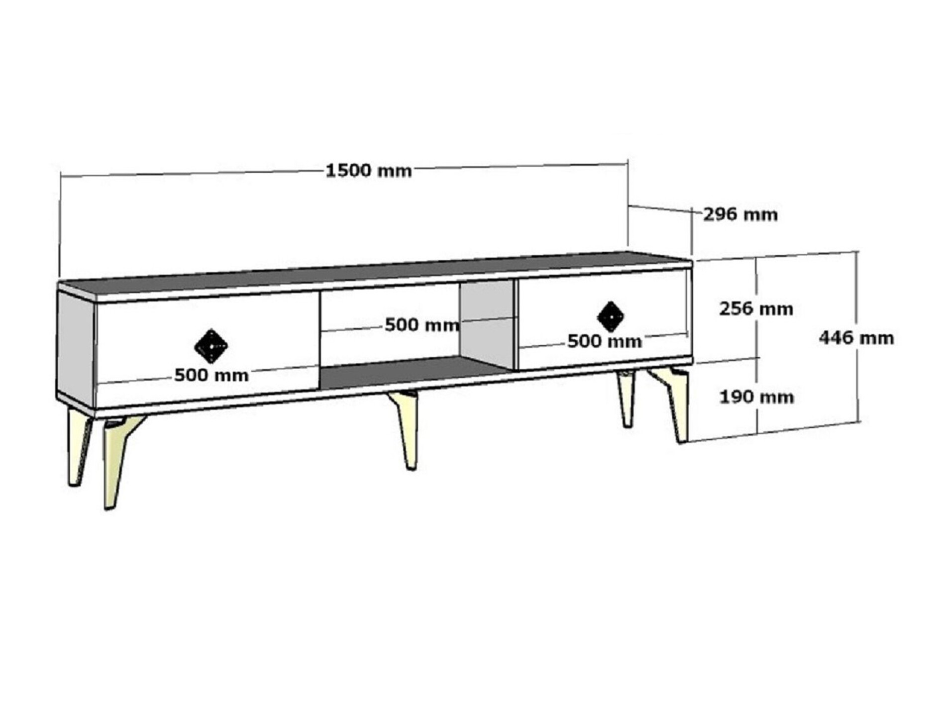 Mueble TV Kailua 2777 (Blanco + Antracita)