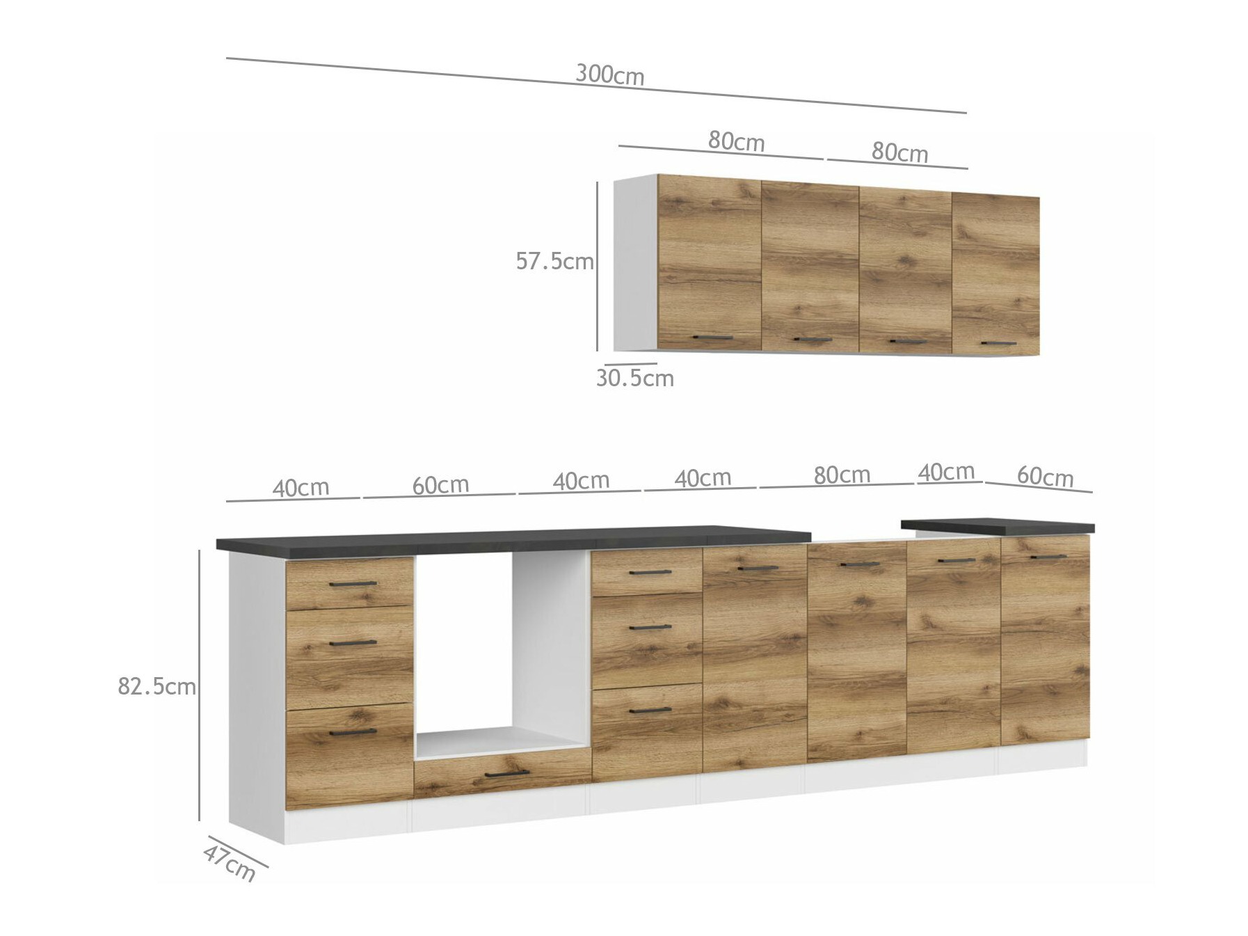 Conjunto de cocina modular Dela 116