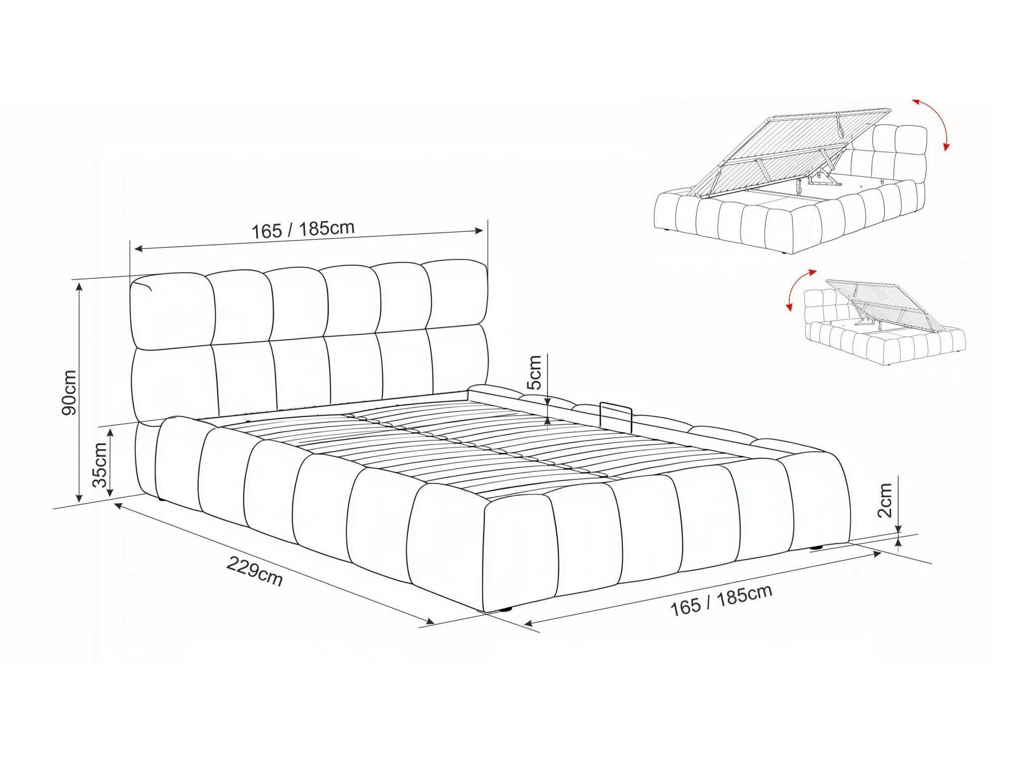 Cama Detroit 969 (Bluvel 40)