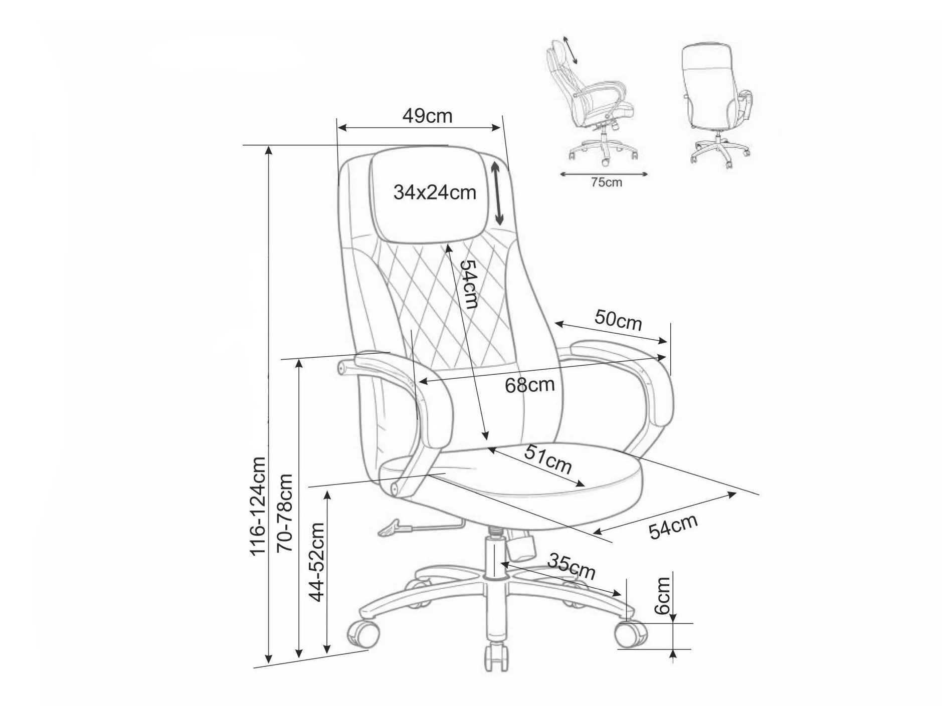 Silla de oficina Detroit 970 (Beige)