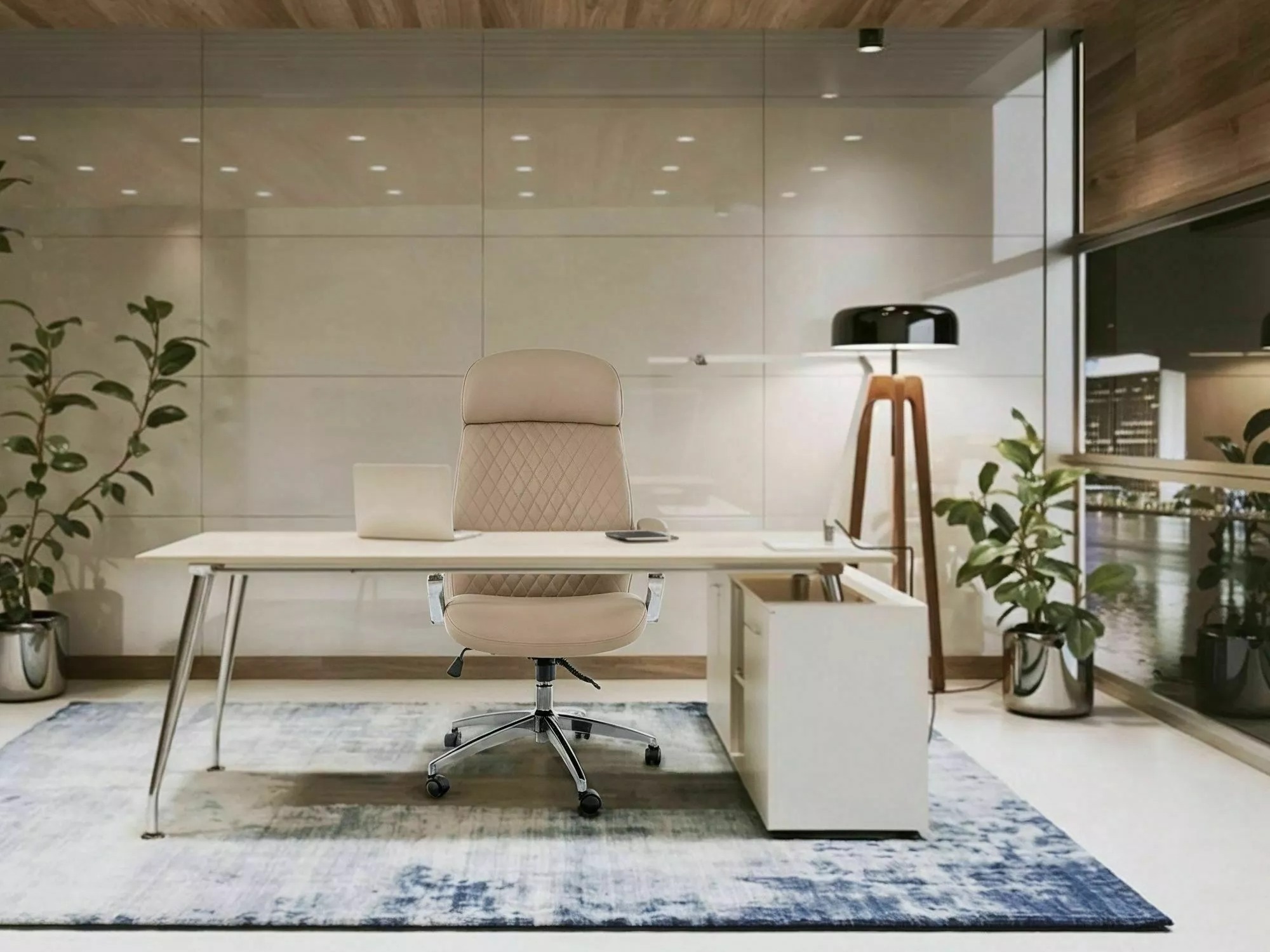 Silla de oficina Detroit 972 (Beige)