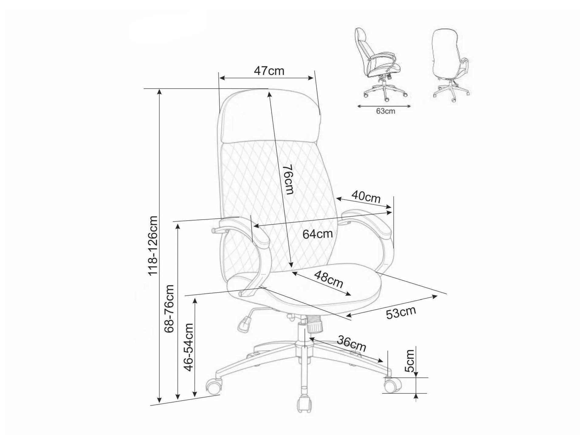 Silla de oficina Detroit 972 (Beige)