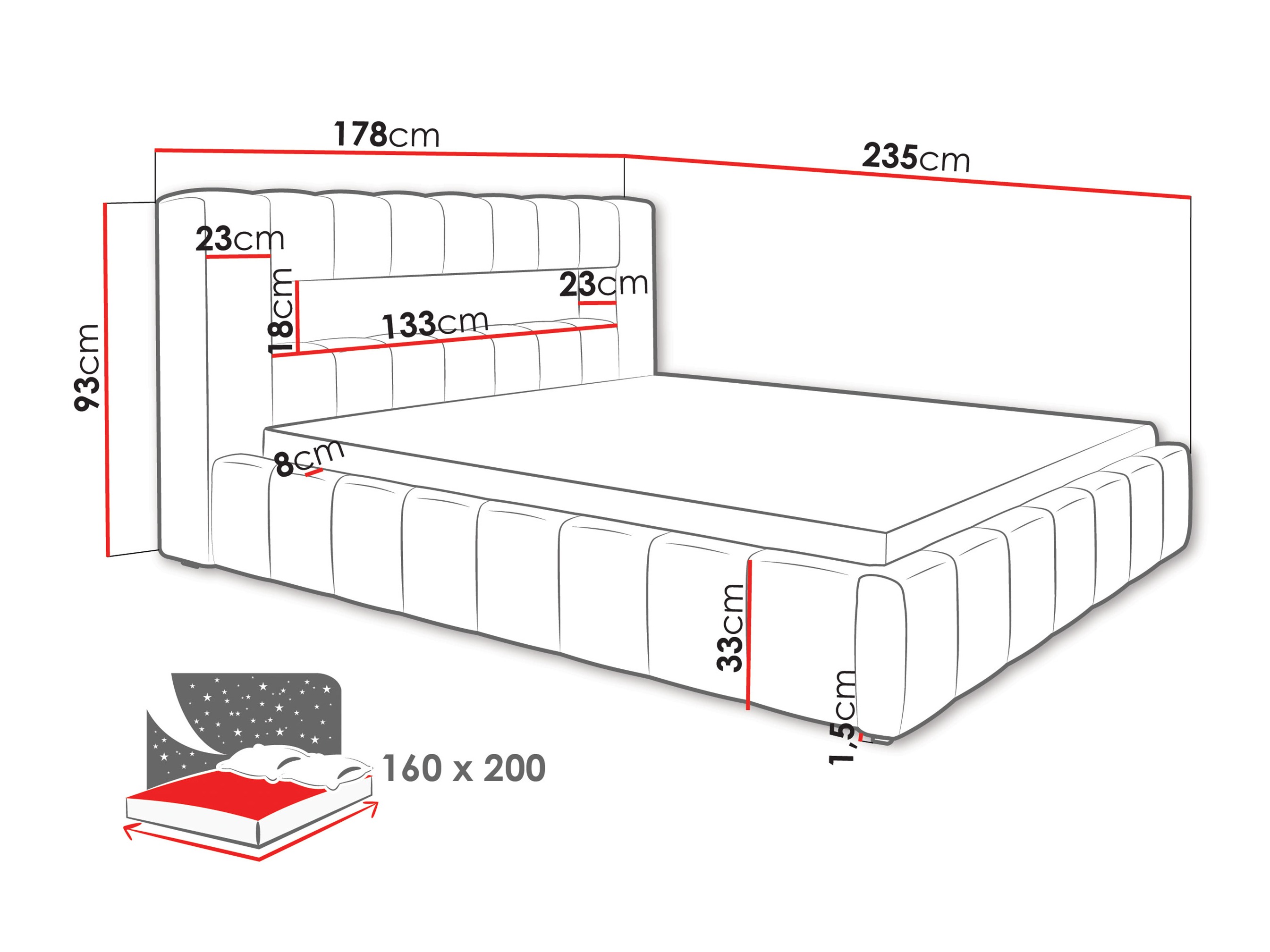 Cama Skokie 100 (Velluto 02)