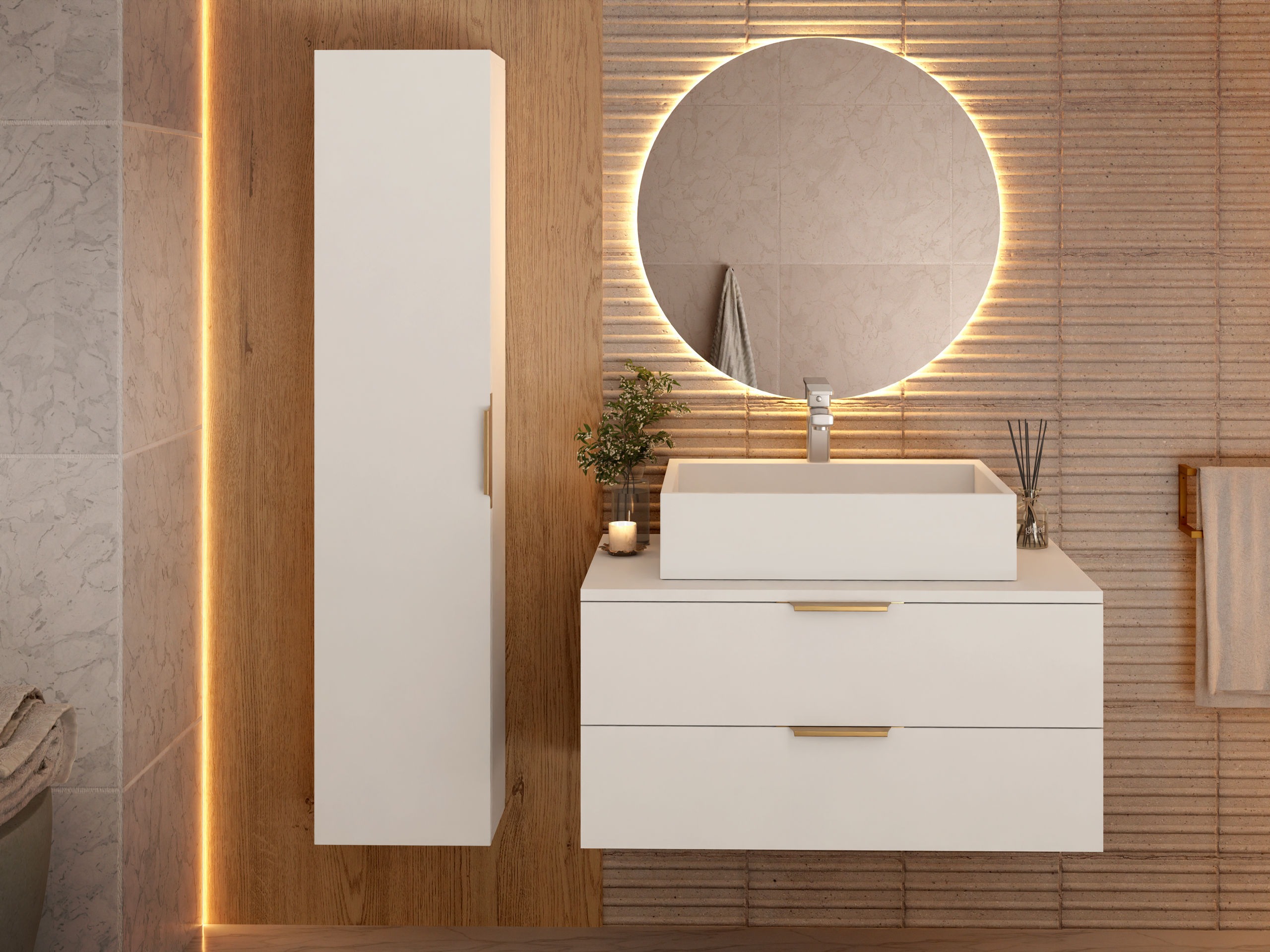 Conjunto de mueble de baño Comfivo Unitas III