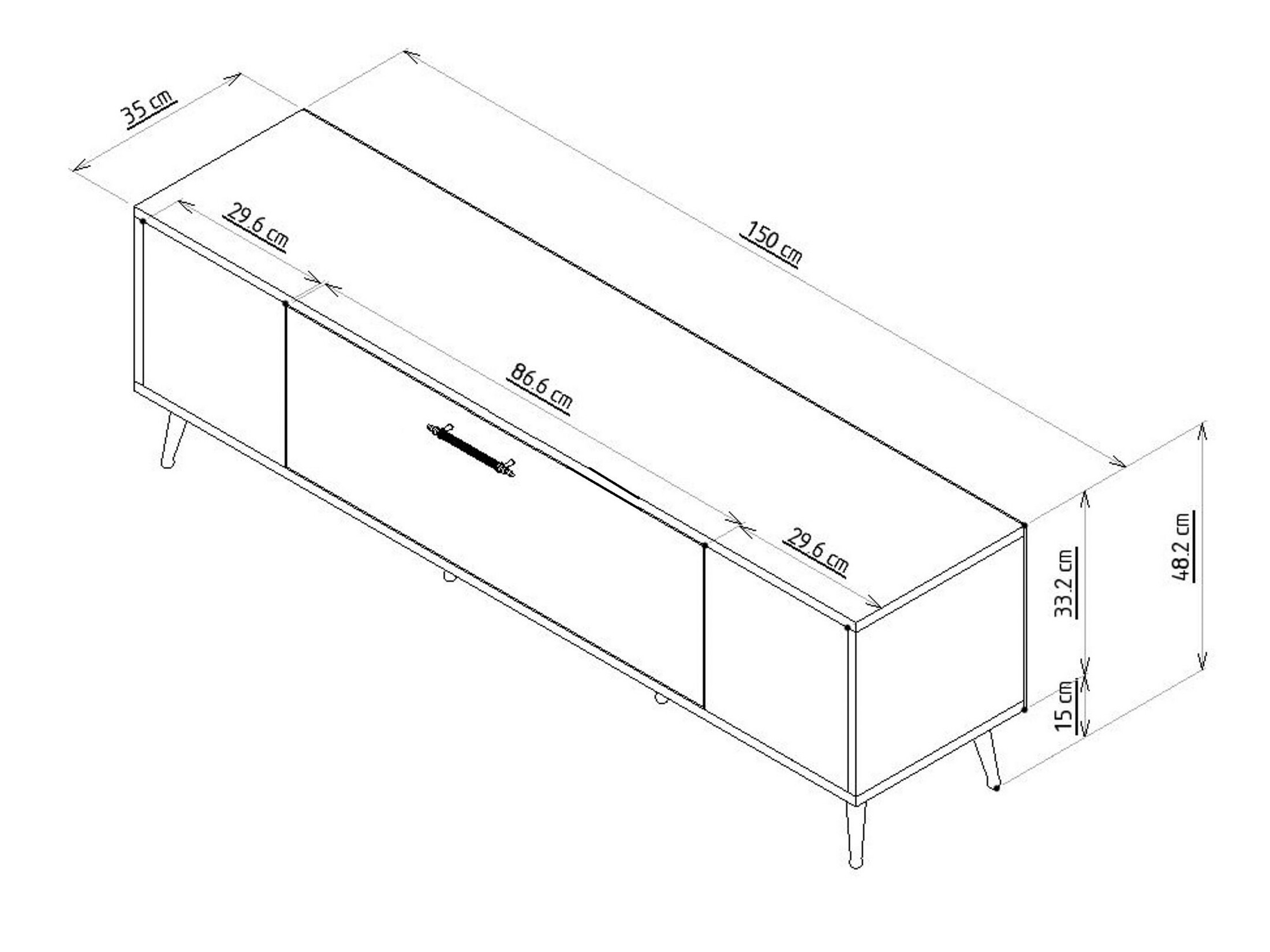 Mueble TV Asheboro 207 (Antracita)