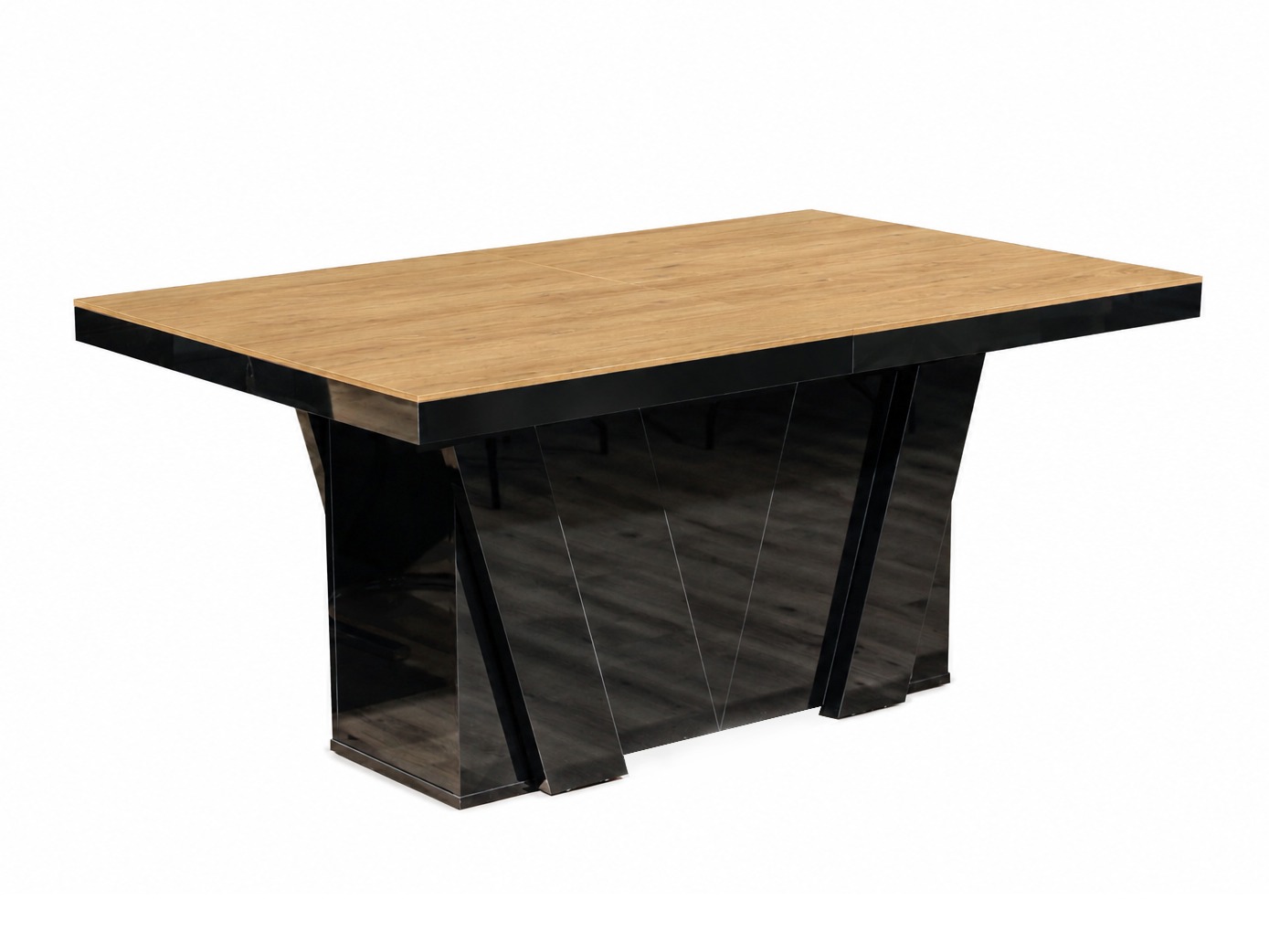 Mesa Hoboken 101 (Roble + Negro brillante)