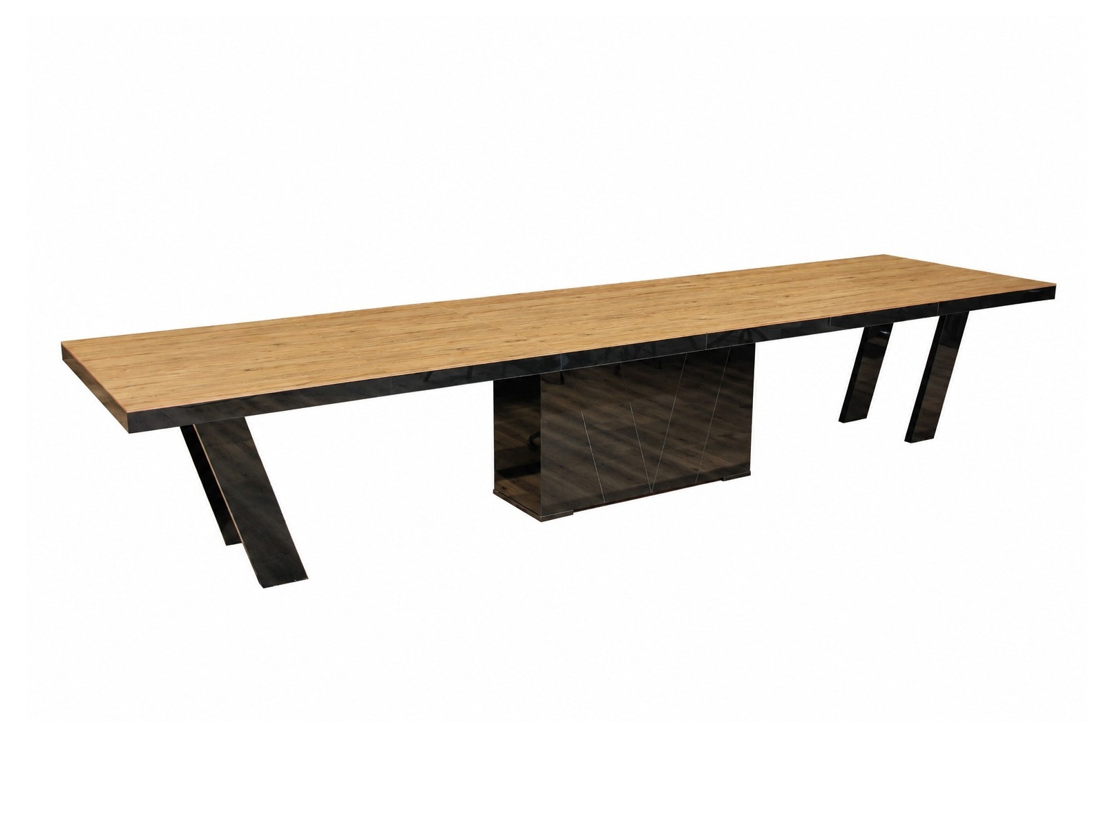 Mesa Hoboken 101 (Roble + Negro brillante)