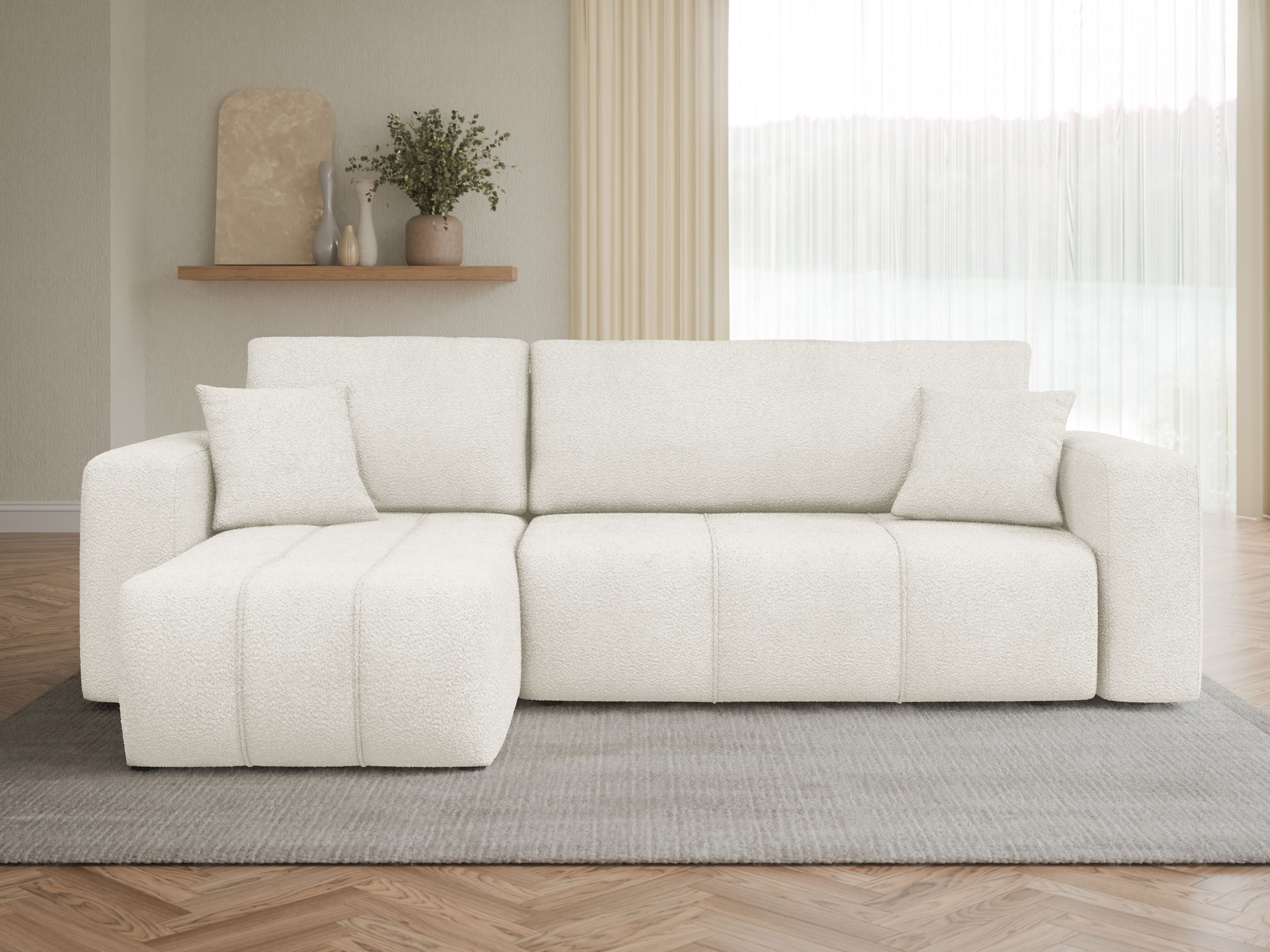 Sofá rinconero Comfivo Laurus (Coral 15)