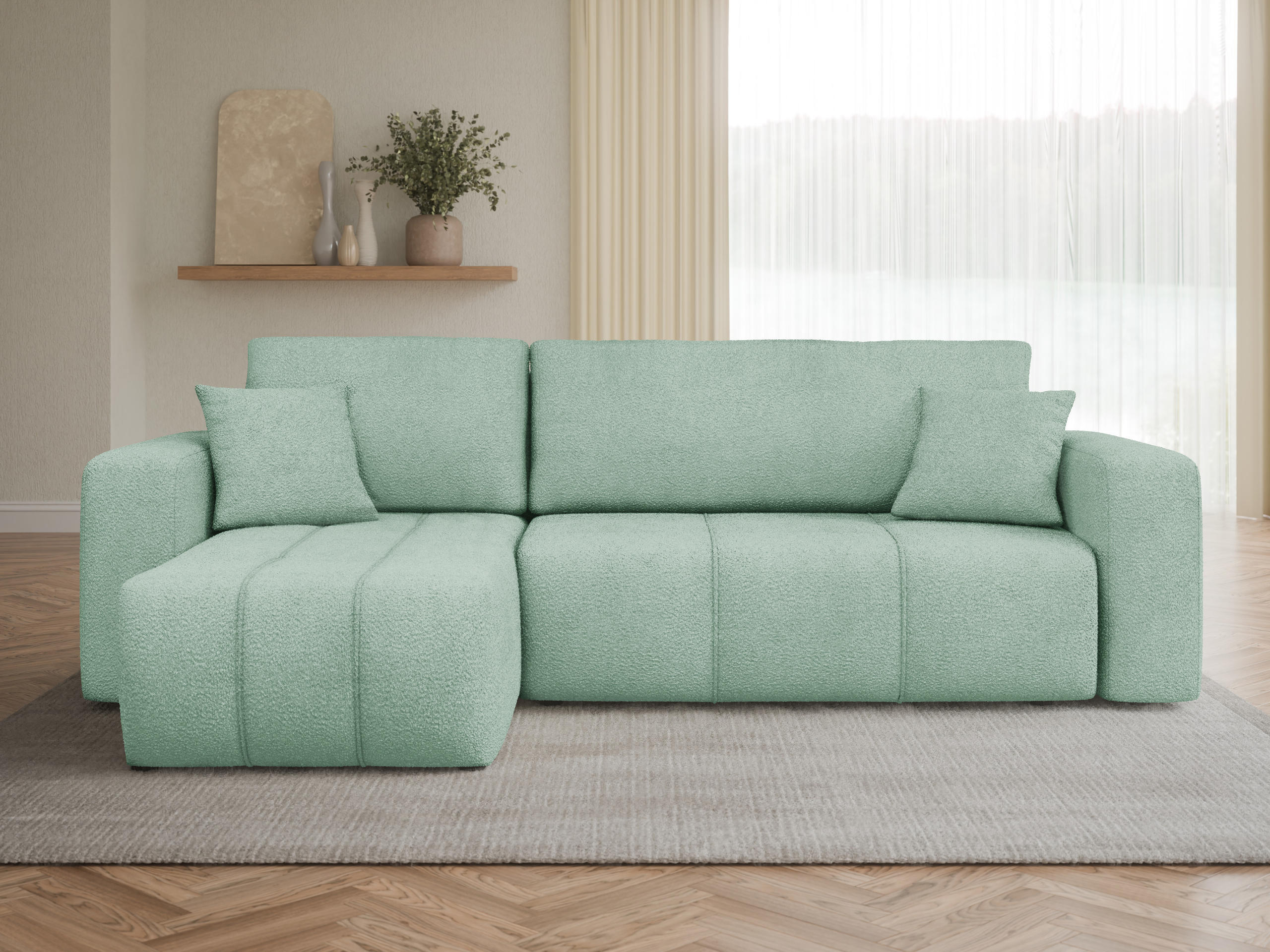 Sofá rinconero Comfivo Laurus (Coral 55)