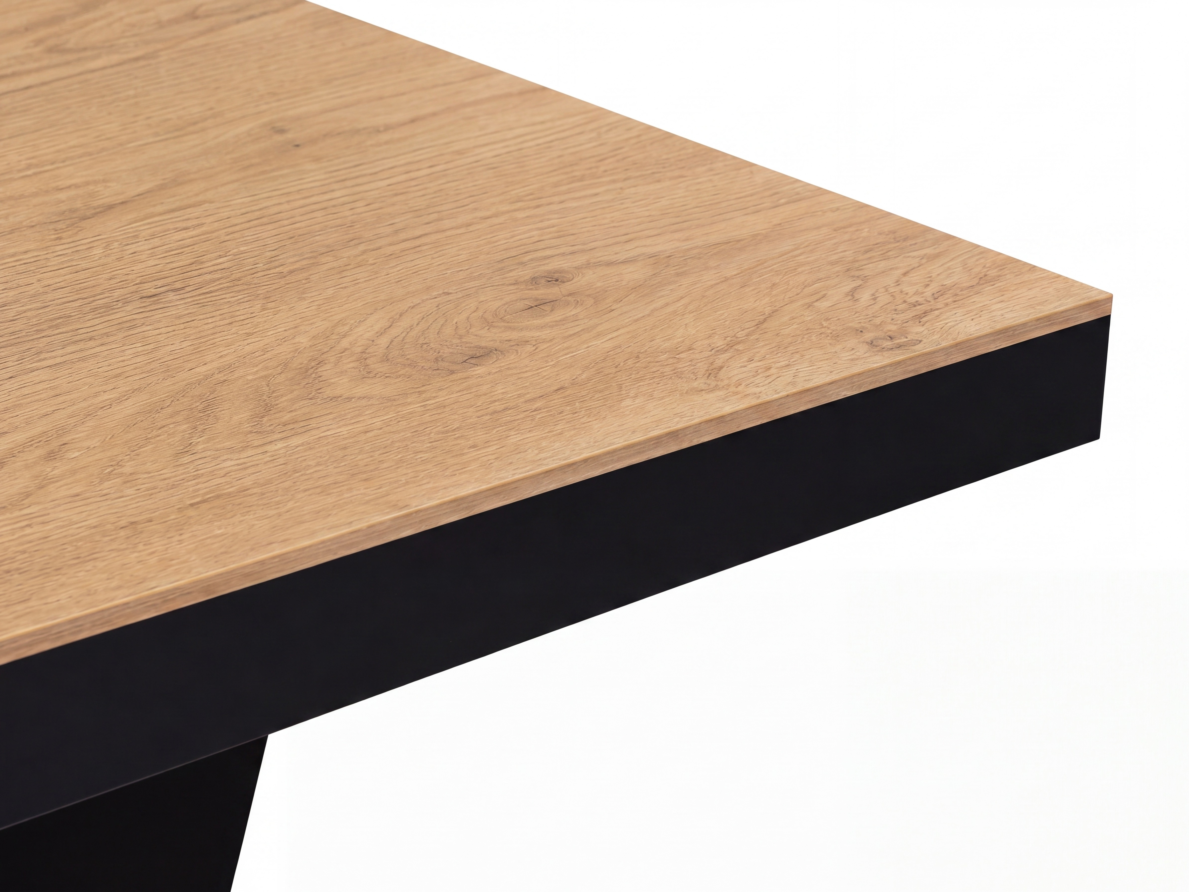 Mesa Hoboken 101 (Roble + Negro brillante)