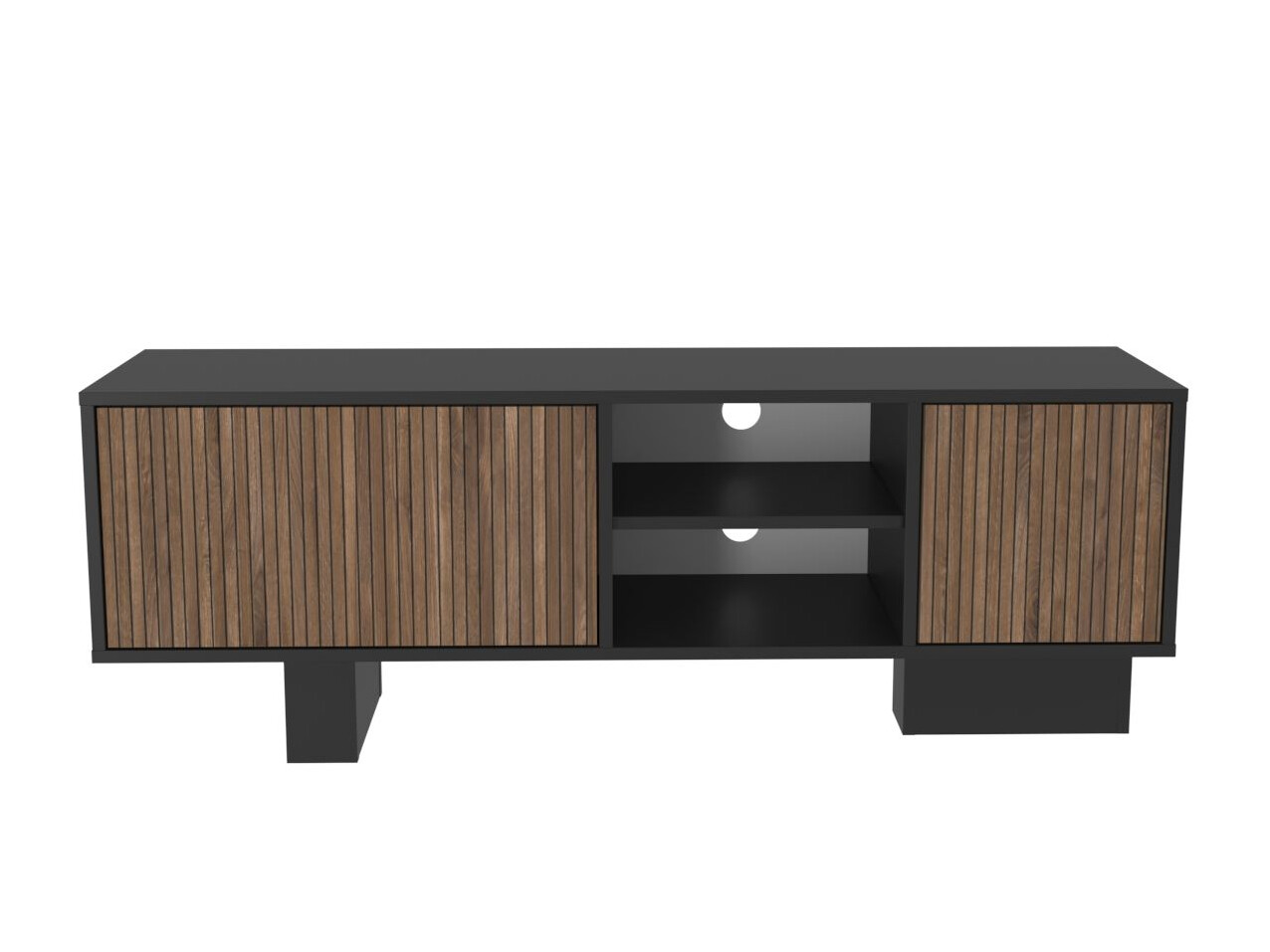 Mueble TV Asheboro 211 (Negro + Marrón)