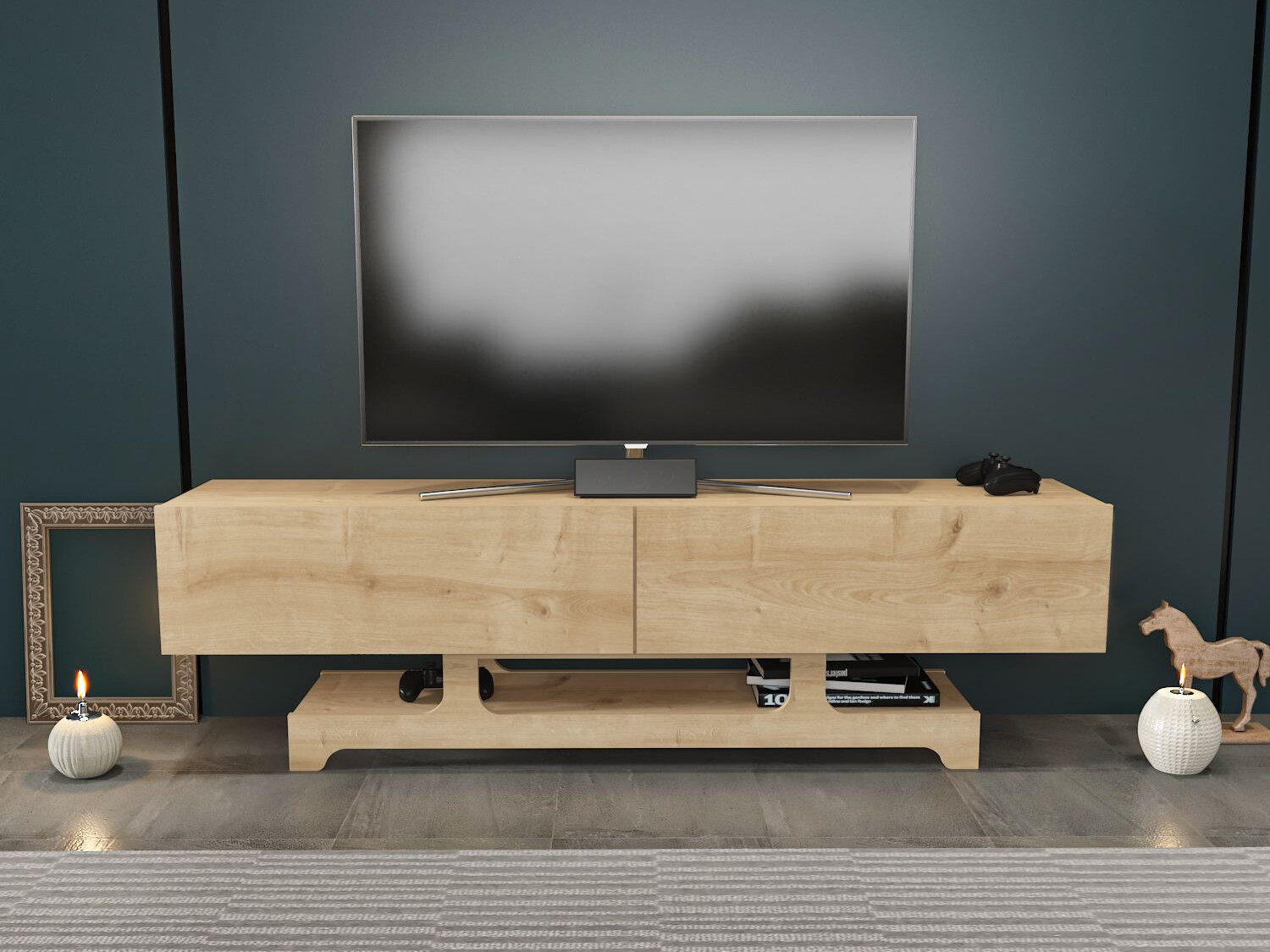 Mueble TV Asheboro 216 (Roble claro)