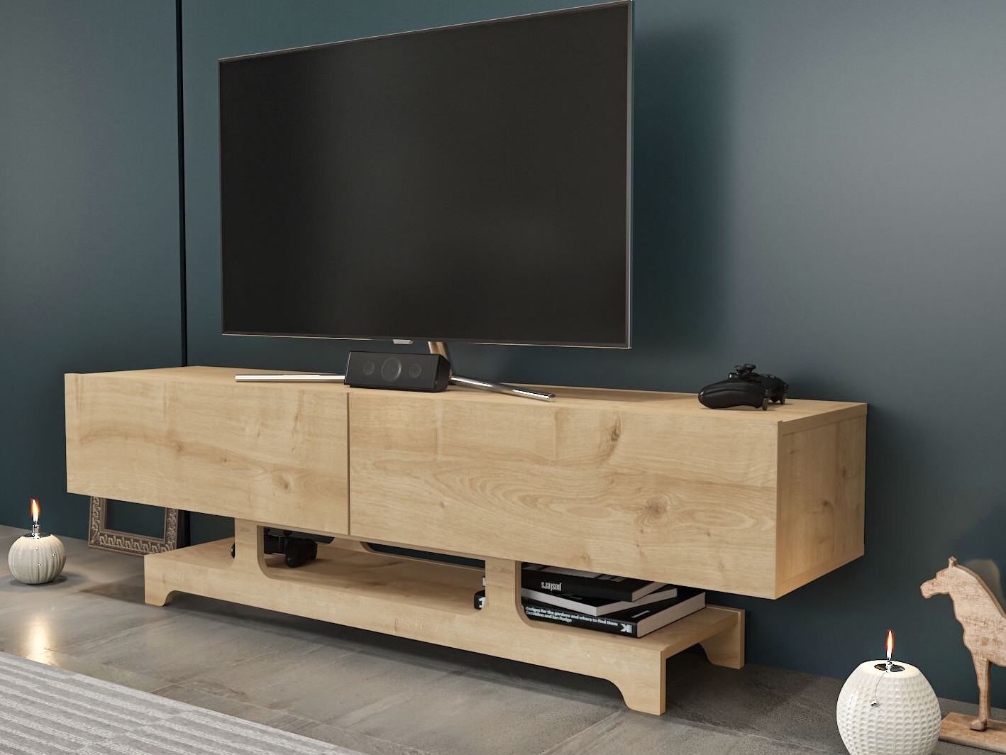 Mueble TV Asheboro 216 (Roble claro)