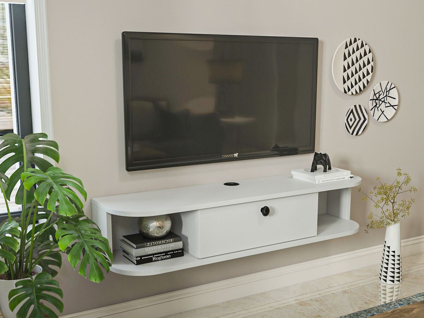 Mueble TV Asheboro 212 (Blanco)