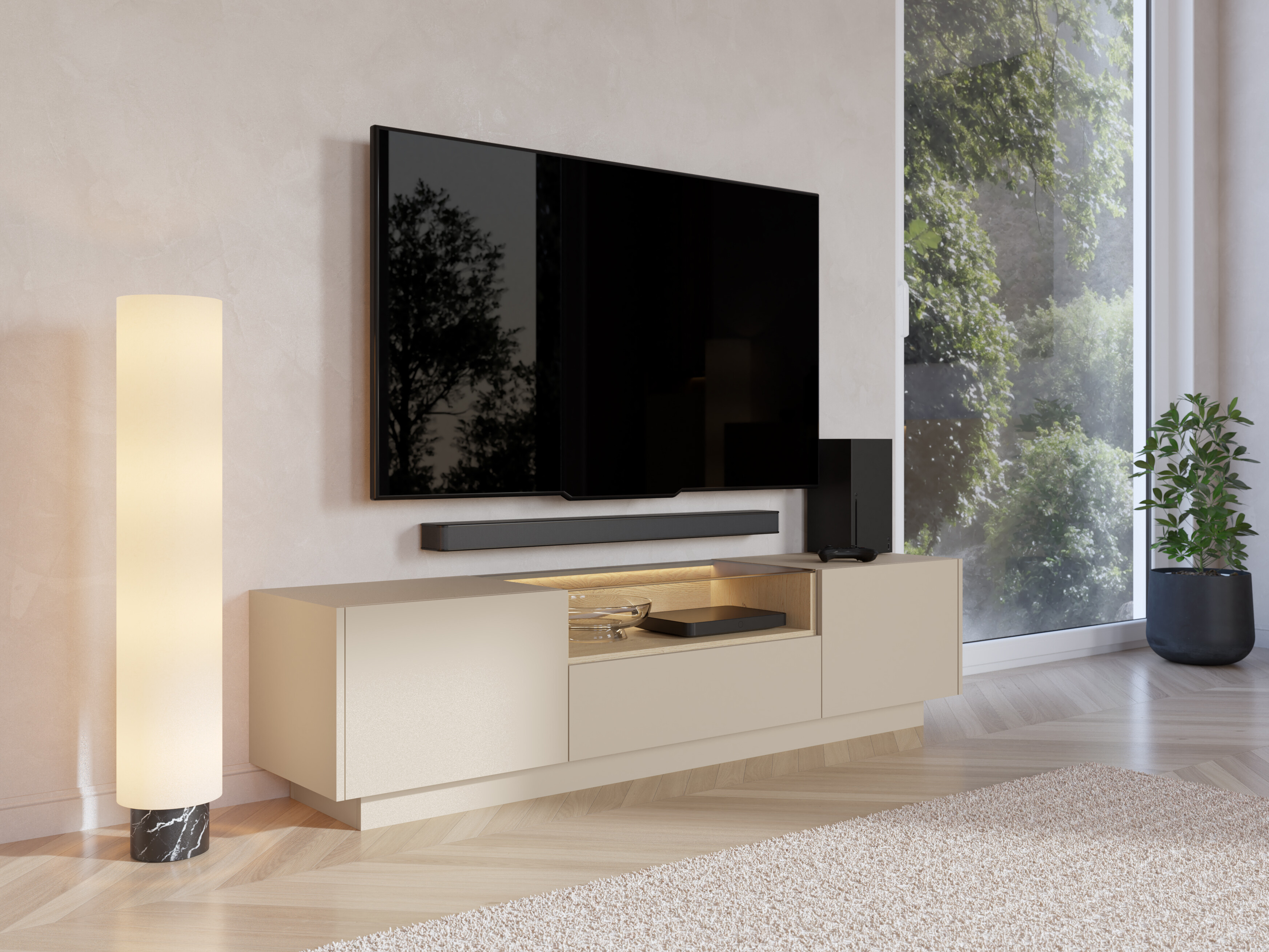 Mueble TV Salmeli 102 (Beige)