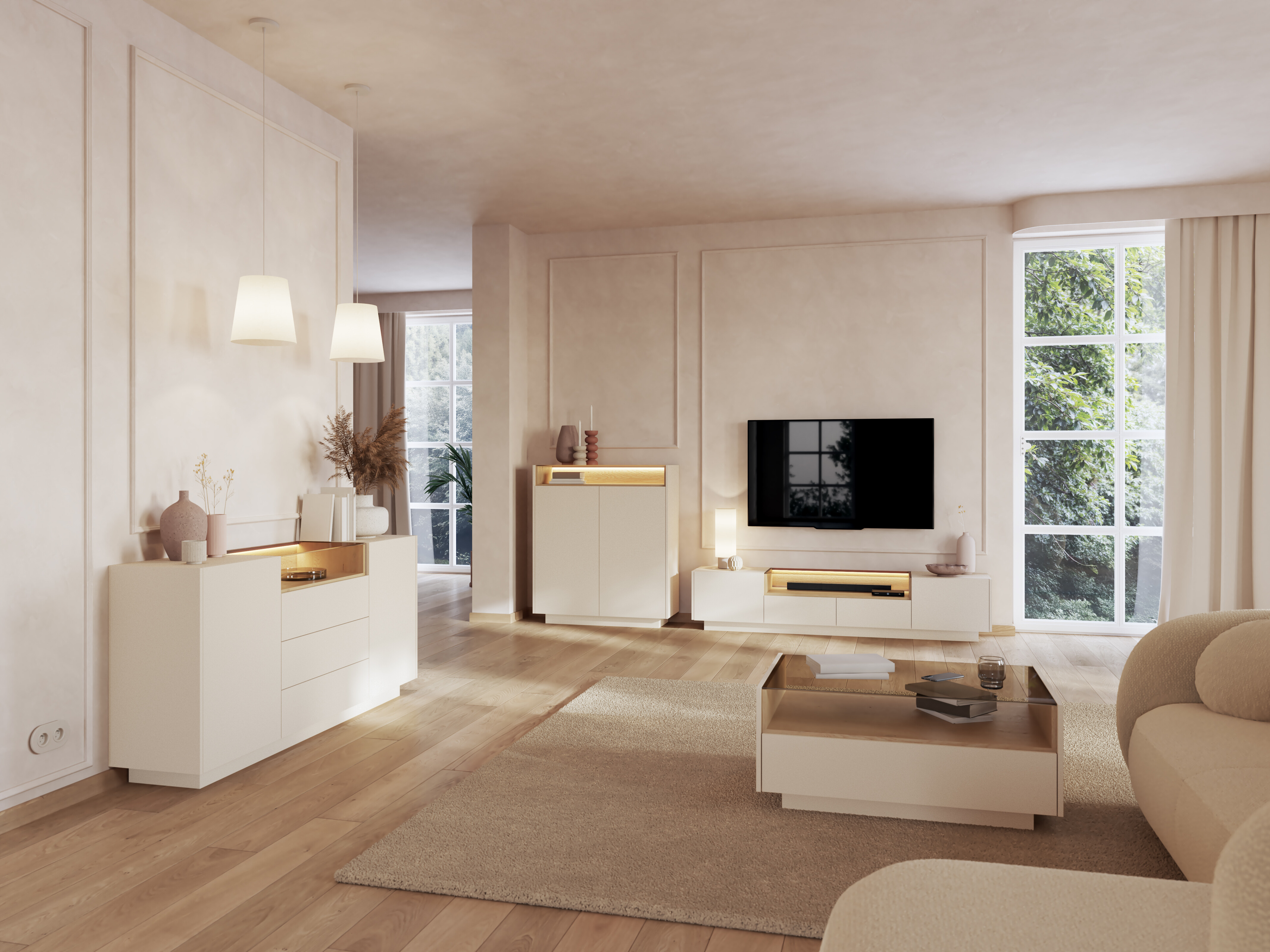 Aparador Salmeli 105 (Beige)