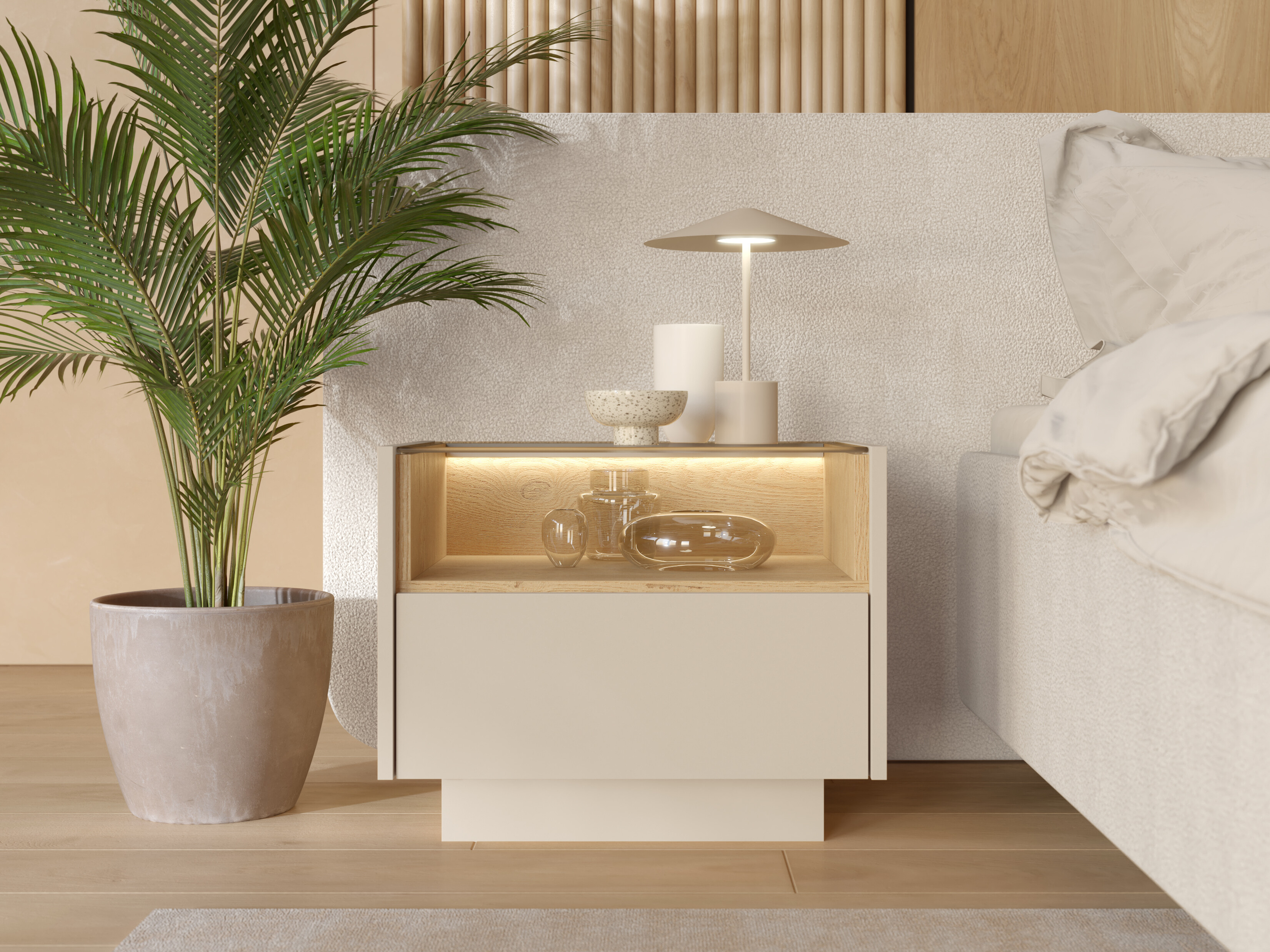 Mesilla de noche Salmeli 104 (Beige)