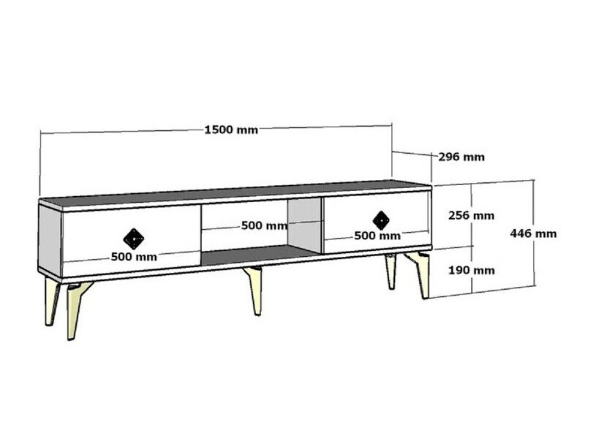 Mueble TV Asheboro 204 (Antracita)