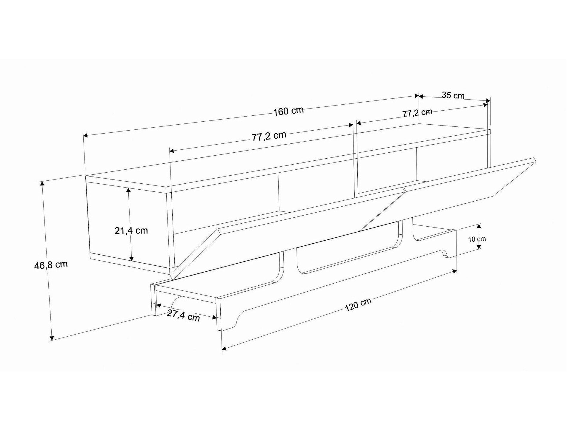 Mueble TV Asheboro 216 (Roble claro)