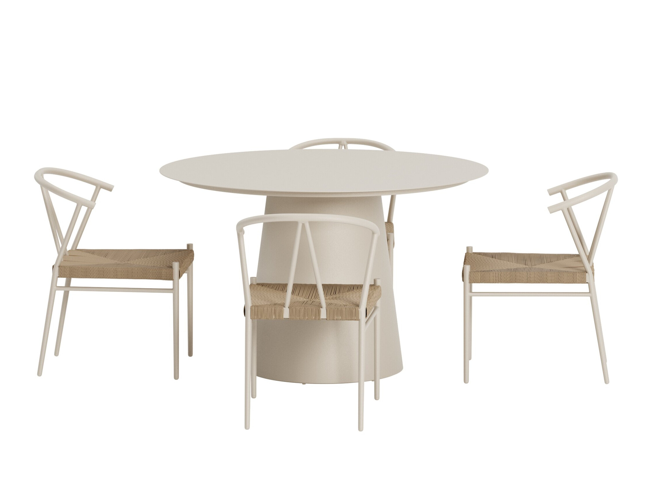 Conjunto de mesa y sillas Dallas 5326 (Beige)