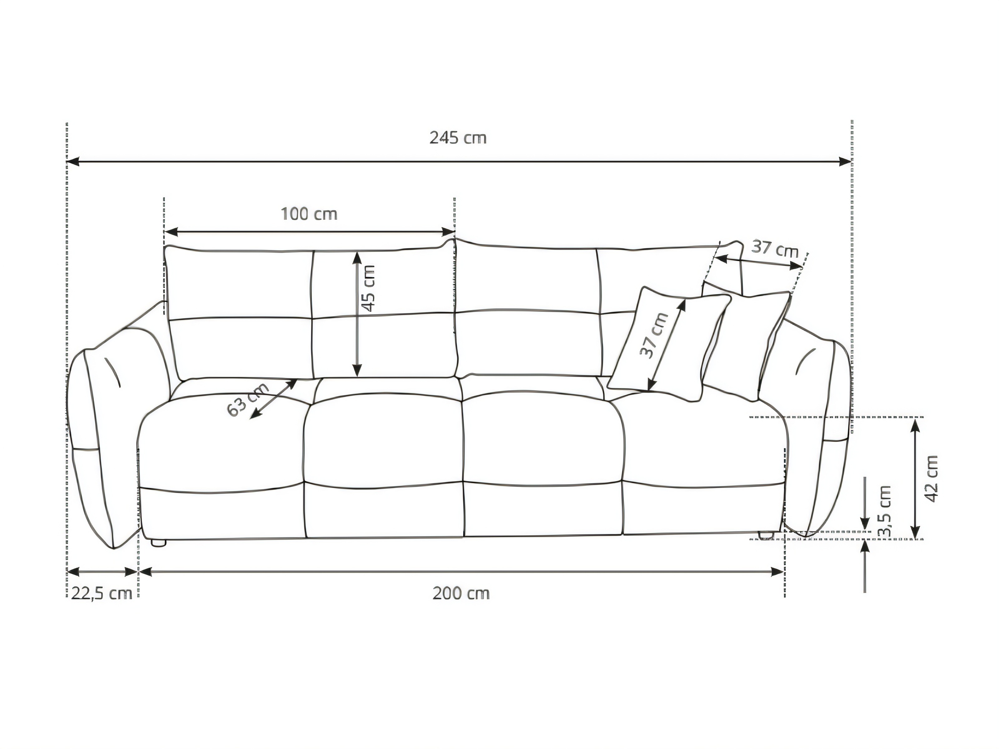 Sofá cama Kingston 206 (Sicuro 60)