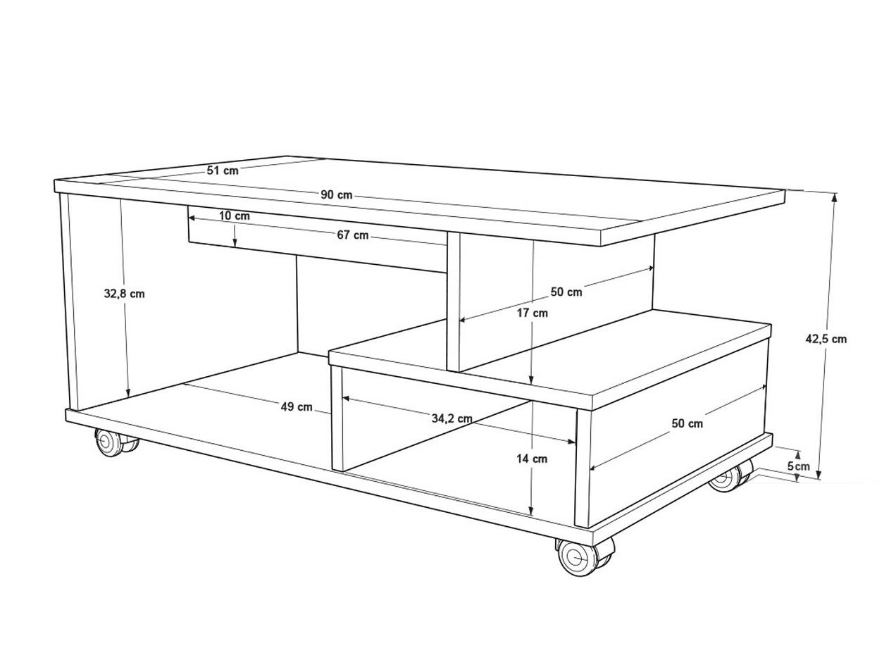 Mesa de centro Kailua 2788 (Blanco)