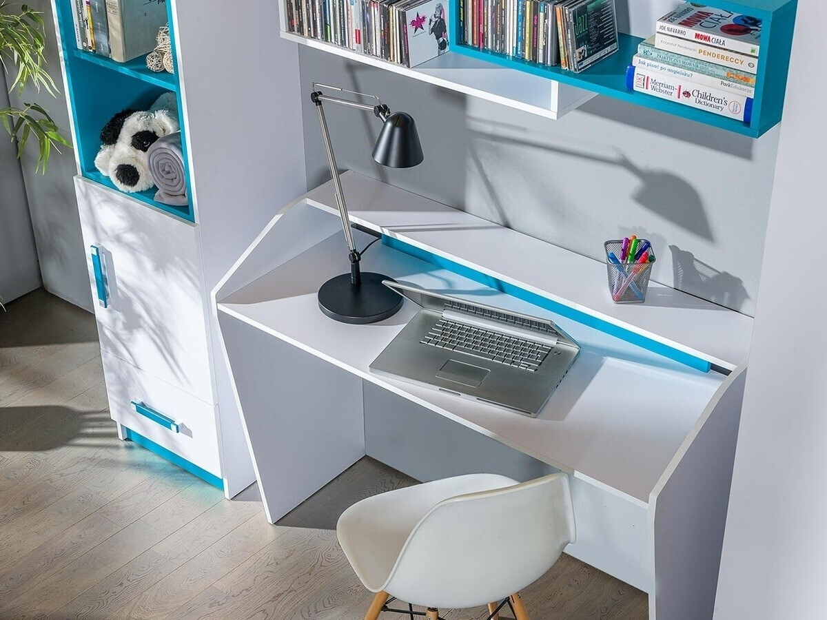 Mesa de oficina Lorlare 103 (Blanco + Gris)