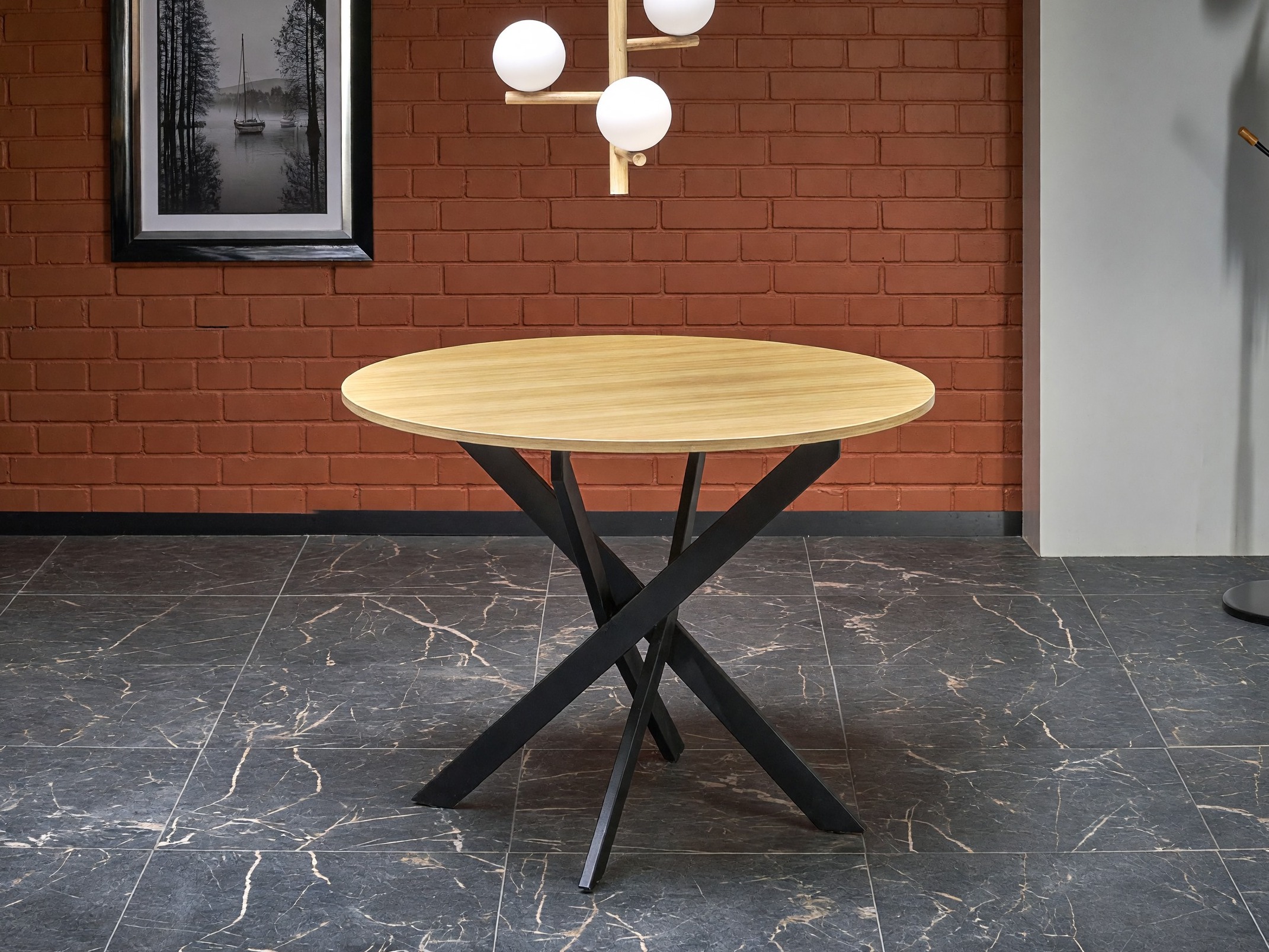 Mesa Houston 1788 (Roble dorado + Negro)