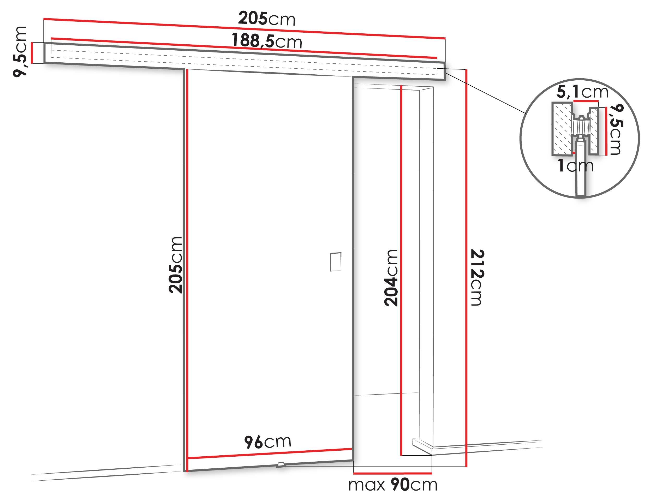 Puerta corredera Dover 169 (Fresno oscuro)