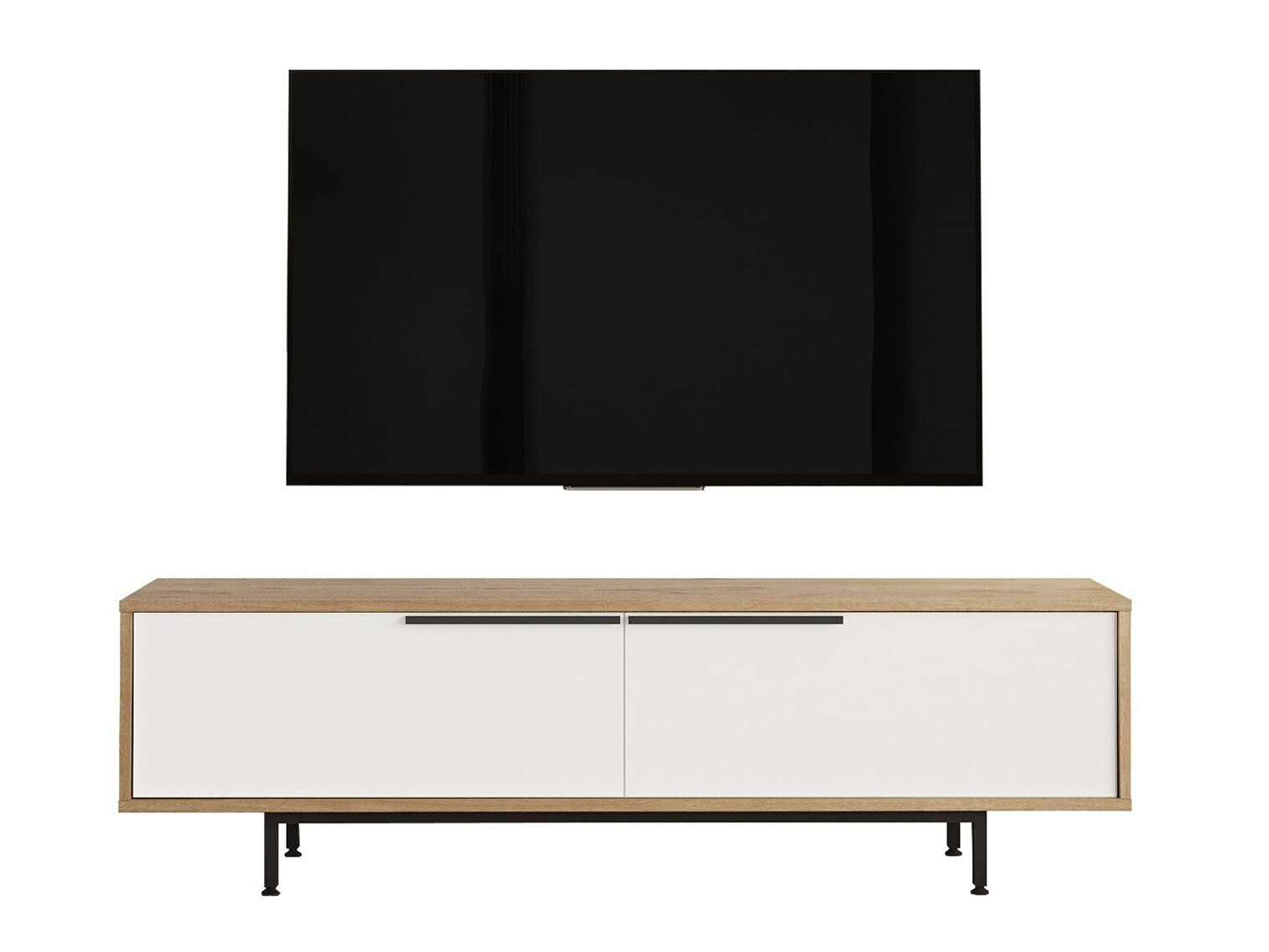 Mueble TV Fertore 101 (Roble + Blanco)