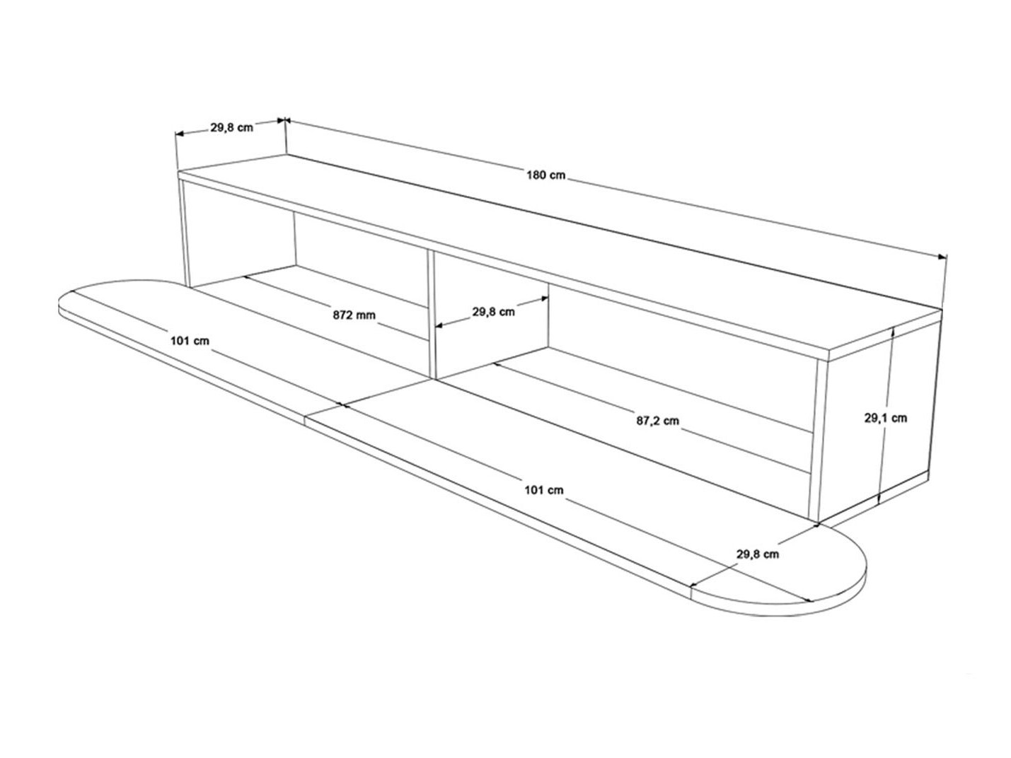 Mueble TV Kailua 2789 (Pino)