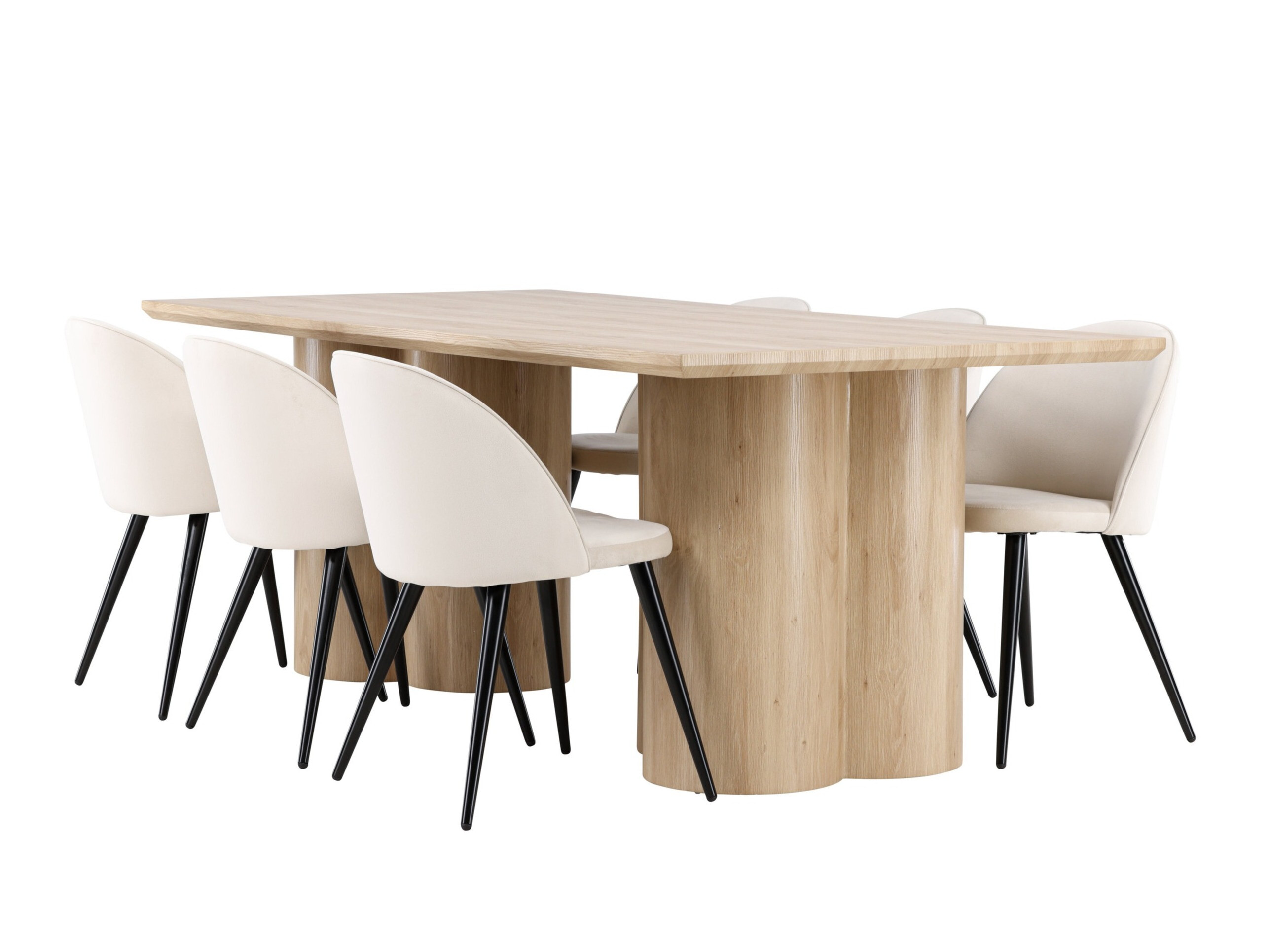 Conjunto de mesas y sillas para comedor Dallas 5330 (Luminoso madera)