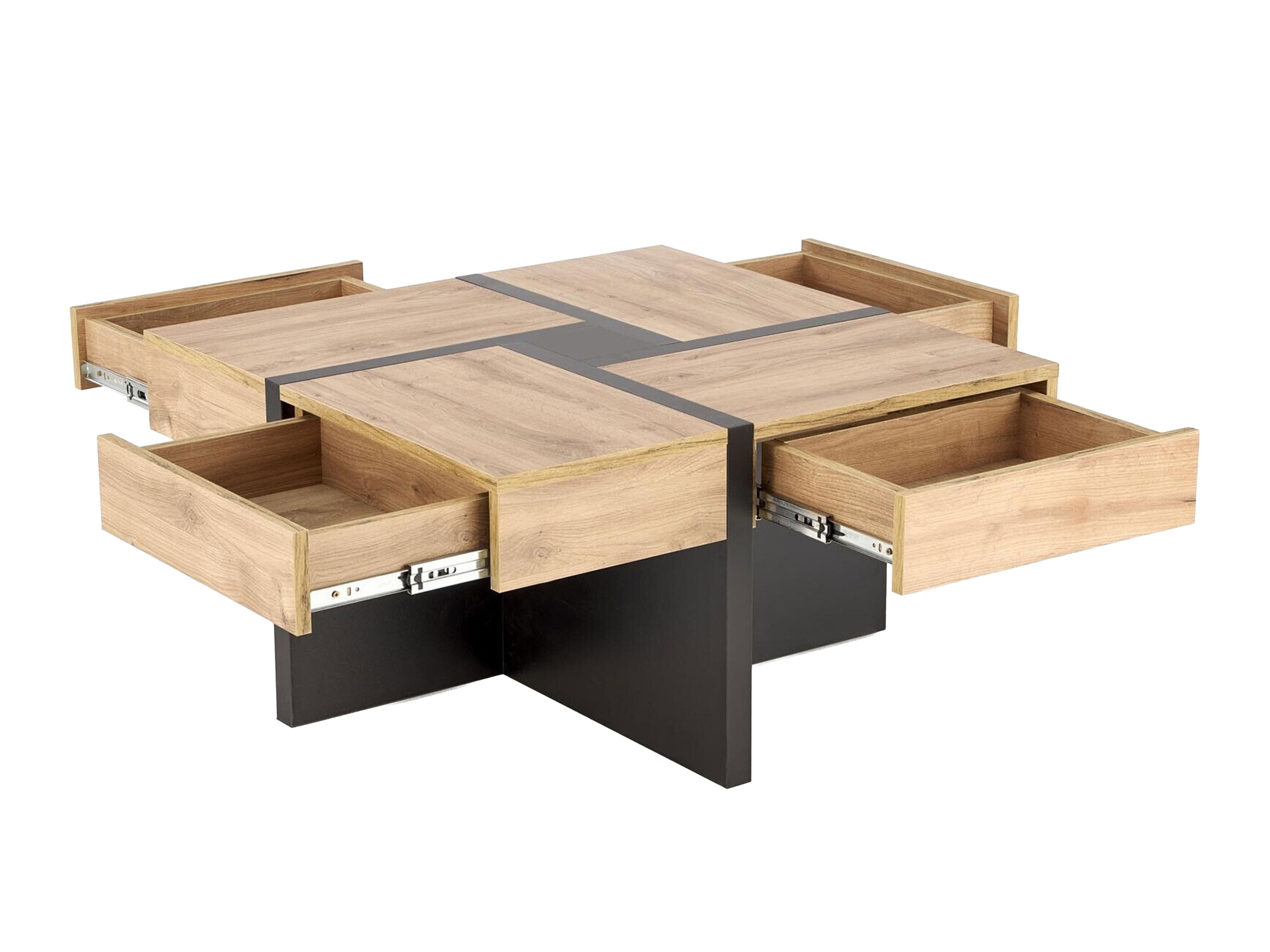 Mesa de centro Houston 1698 (Craft roble + Negro)
