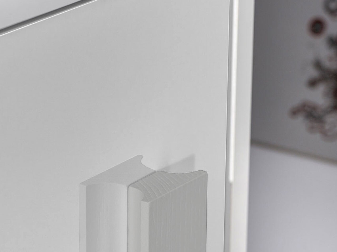 Conjunto de dormitorio infantil Merevari 107 (Blanco + Blanco brillante + Gris)