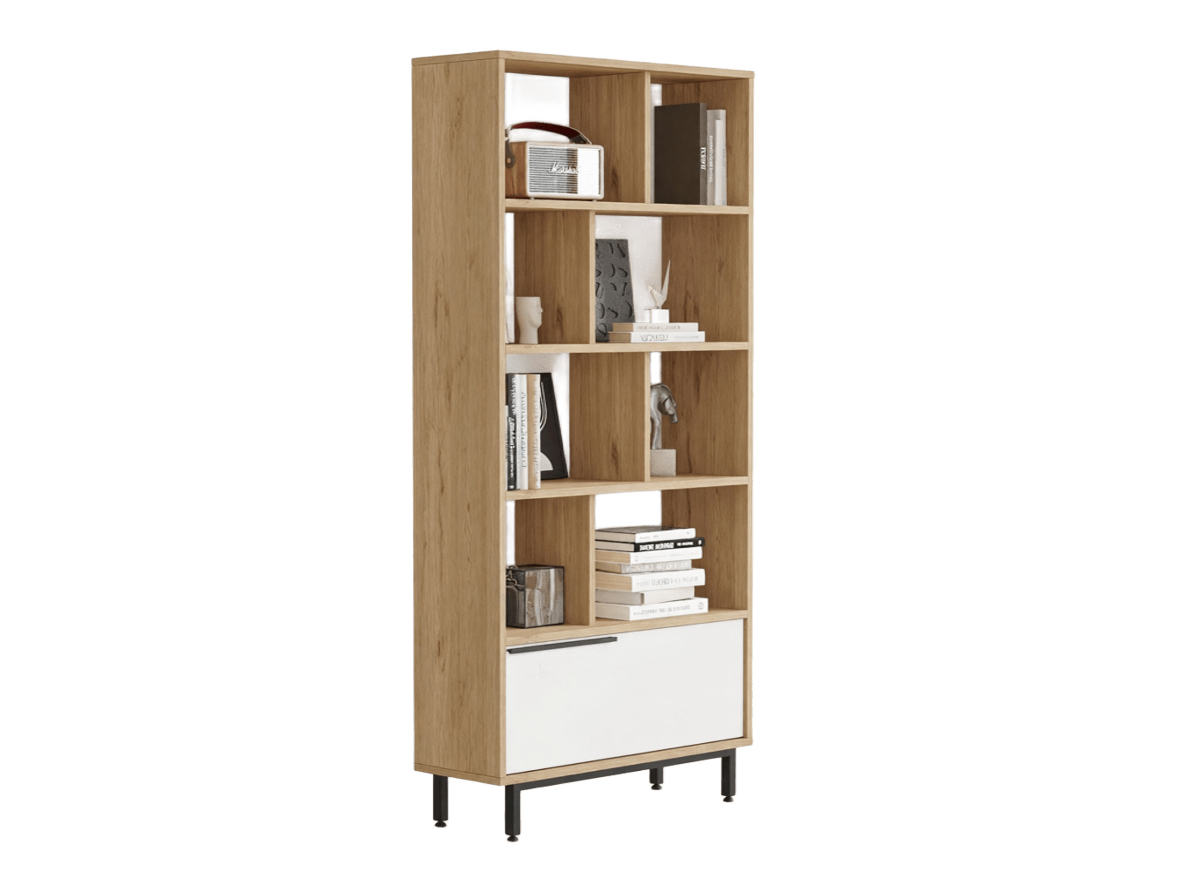Estantería Fertore 100 (Roble + Blanco)