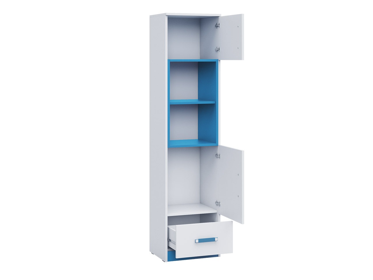 Conjunto de dormitorio infantil Sorviru 107 (Blanco + Turquesa)