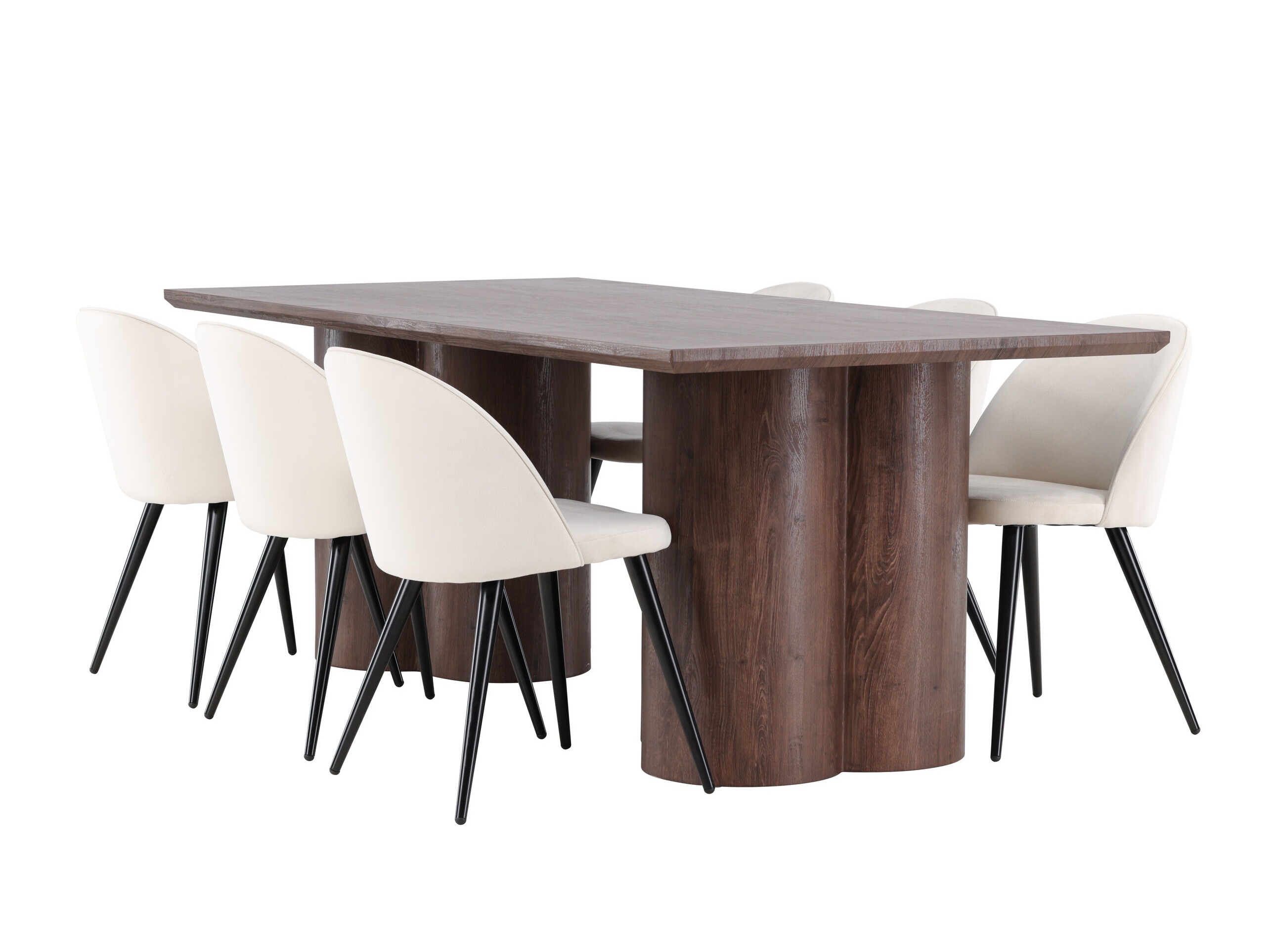 Conjunto de mesas y sillas para comedor Dallas 5330 (Marrón)