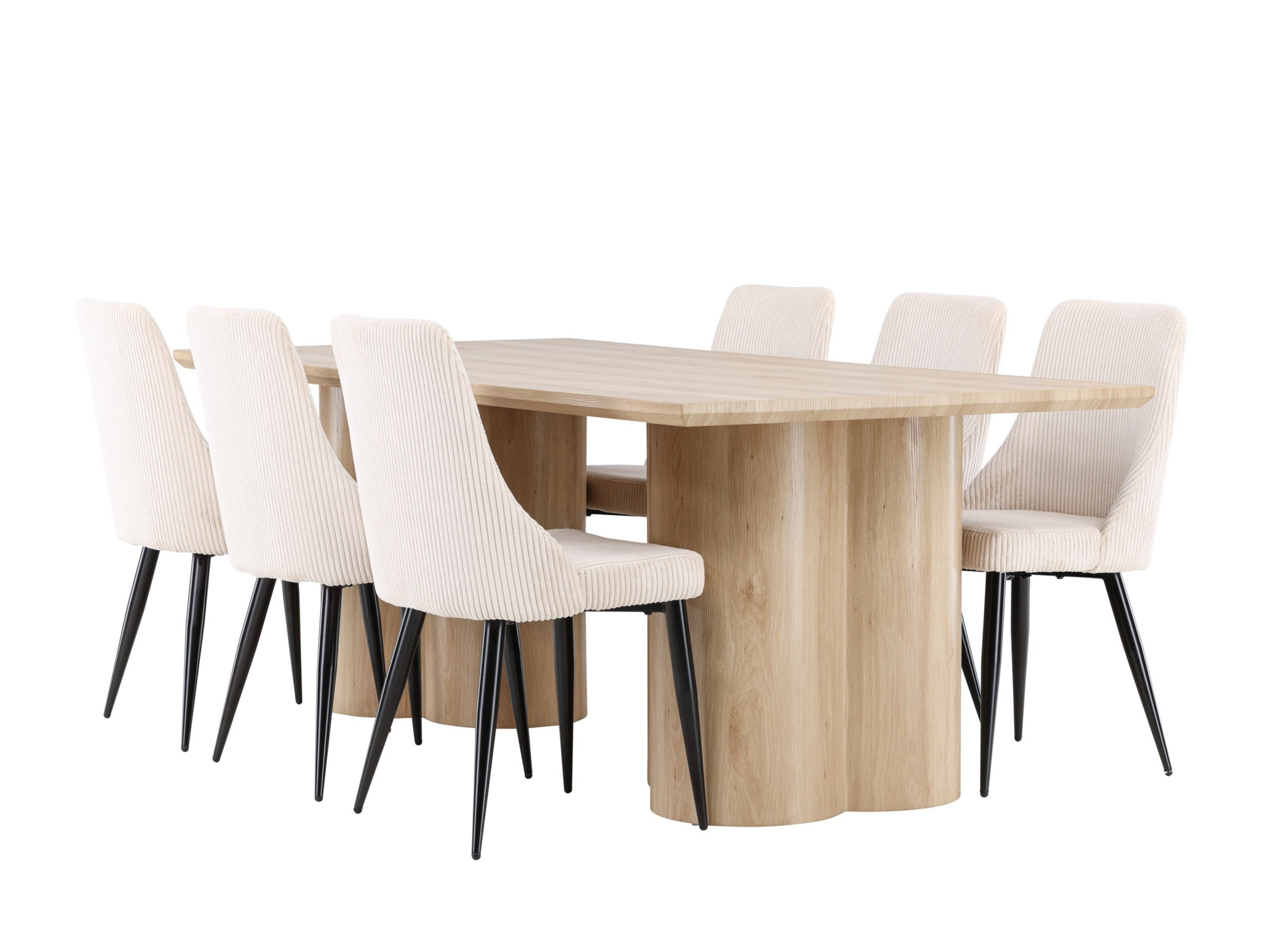 Conjunto de mesas y sillas para comedor Dallas 5179 (Luminoso madera)