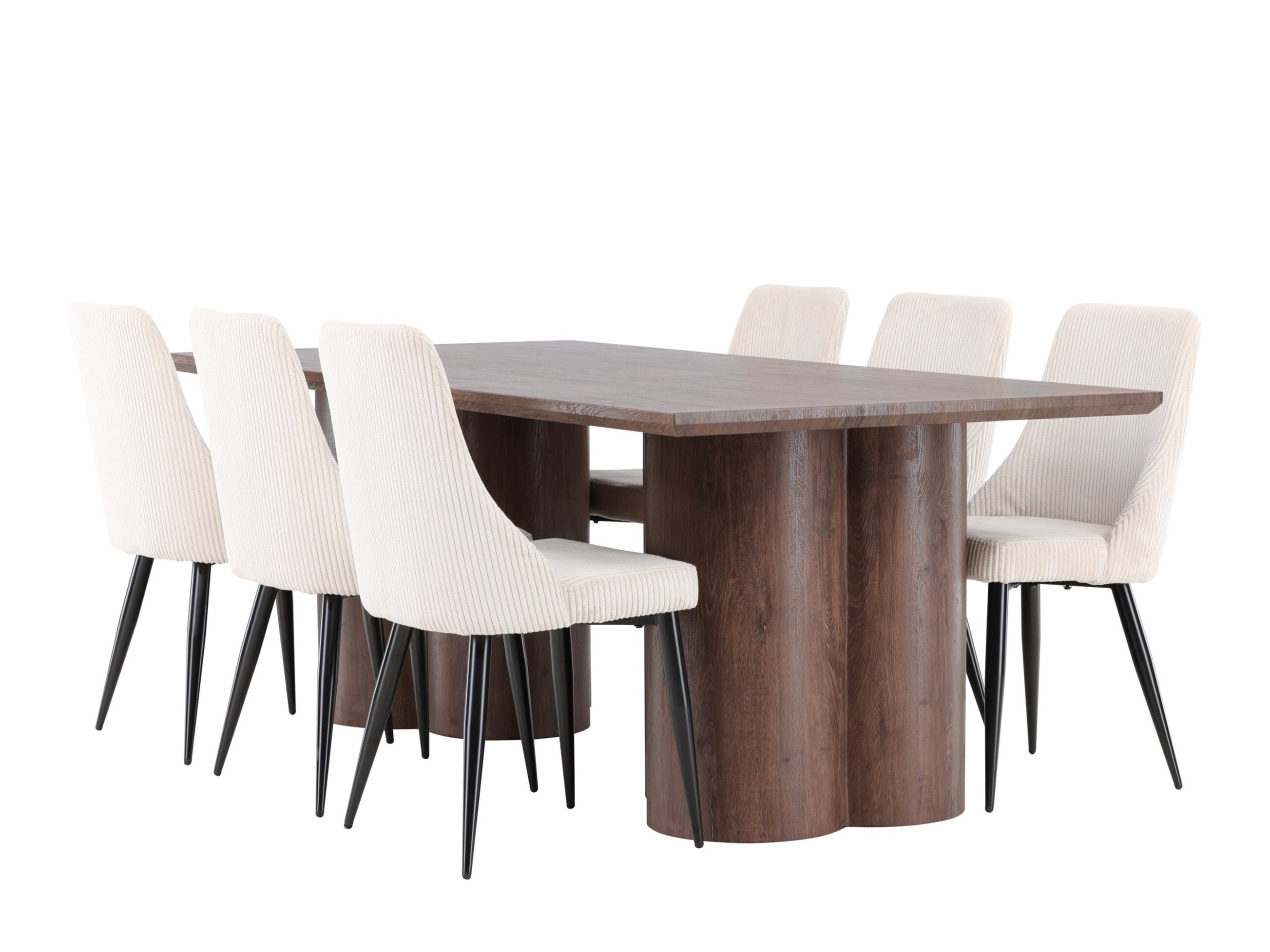 Conjunto de mesas y sillas para comedor Dallas 5179 (Marrón)
