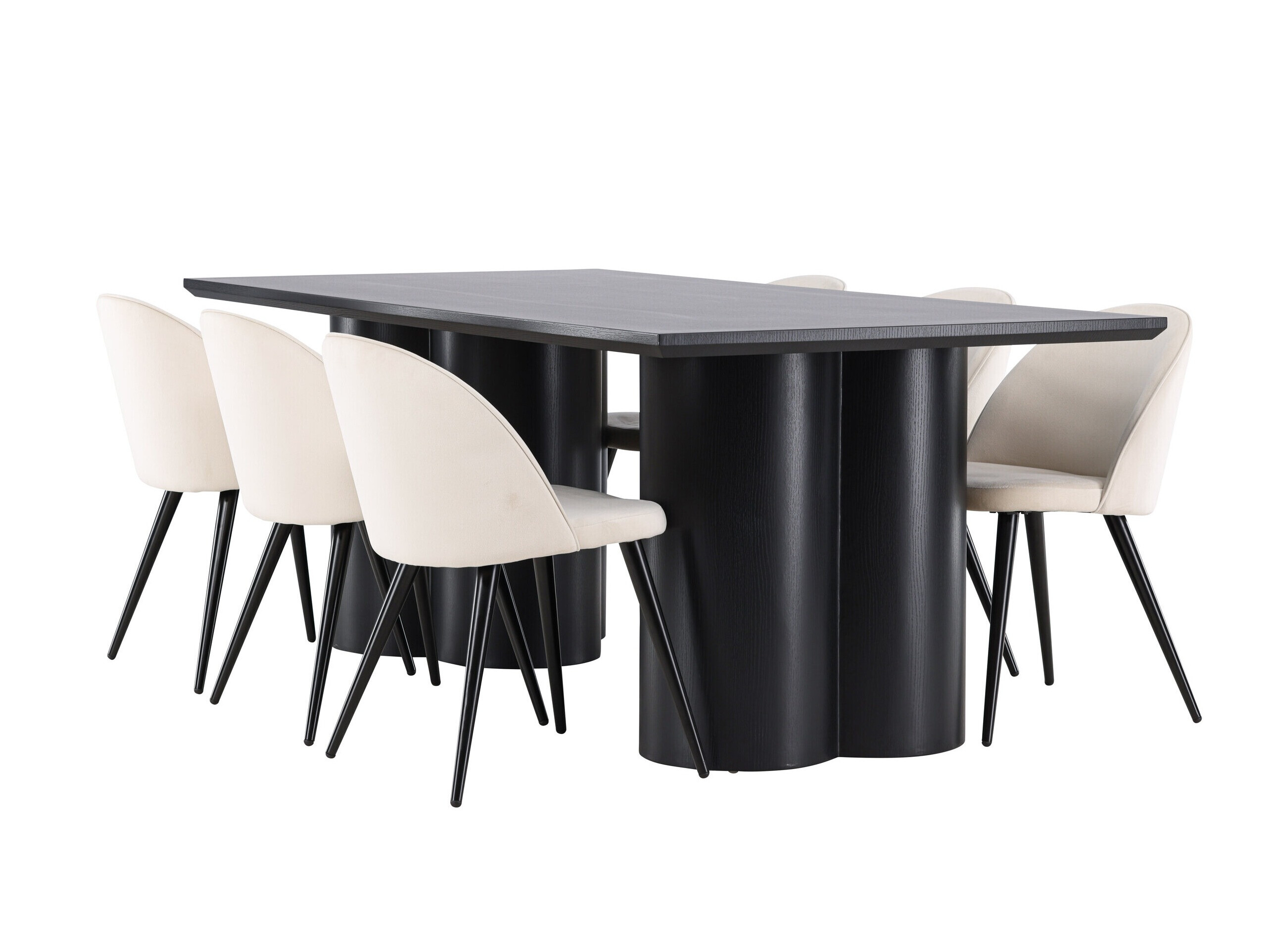 Conjunto de mesas y sillas para comedor Dallas 5330 (Negro)