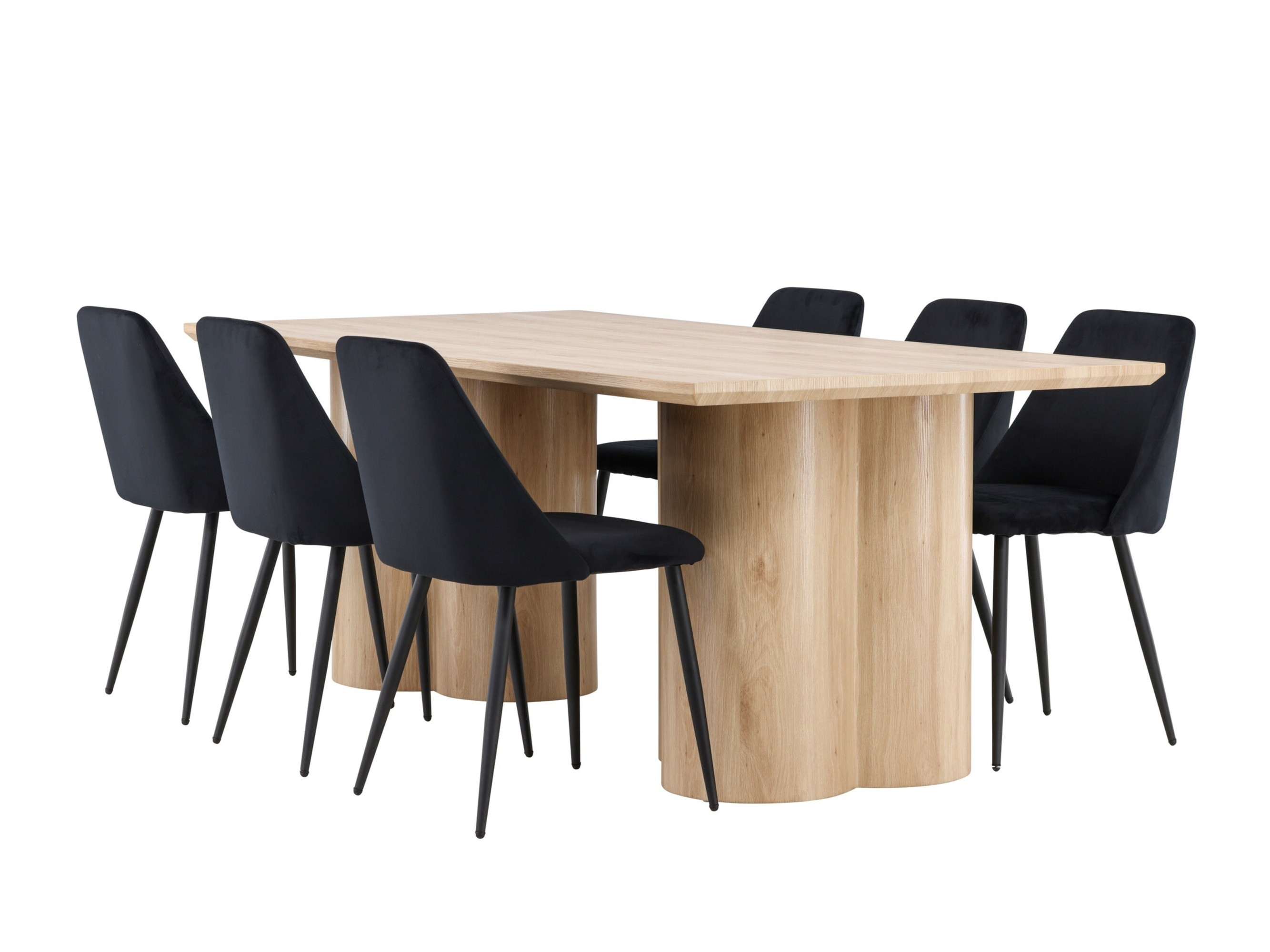 Conjunto de mesas y sillas para comedor Dallas 5182 (Luminoso madera)