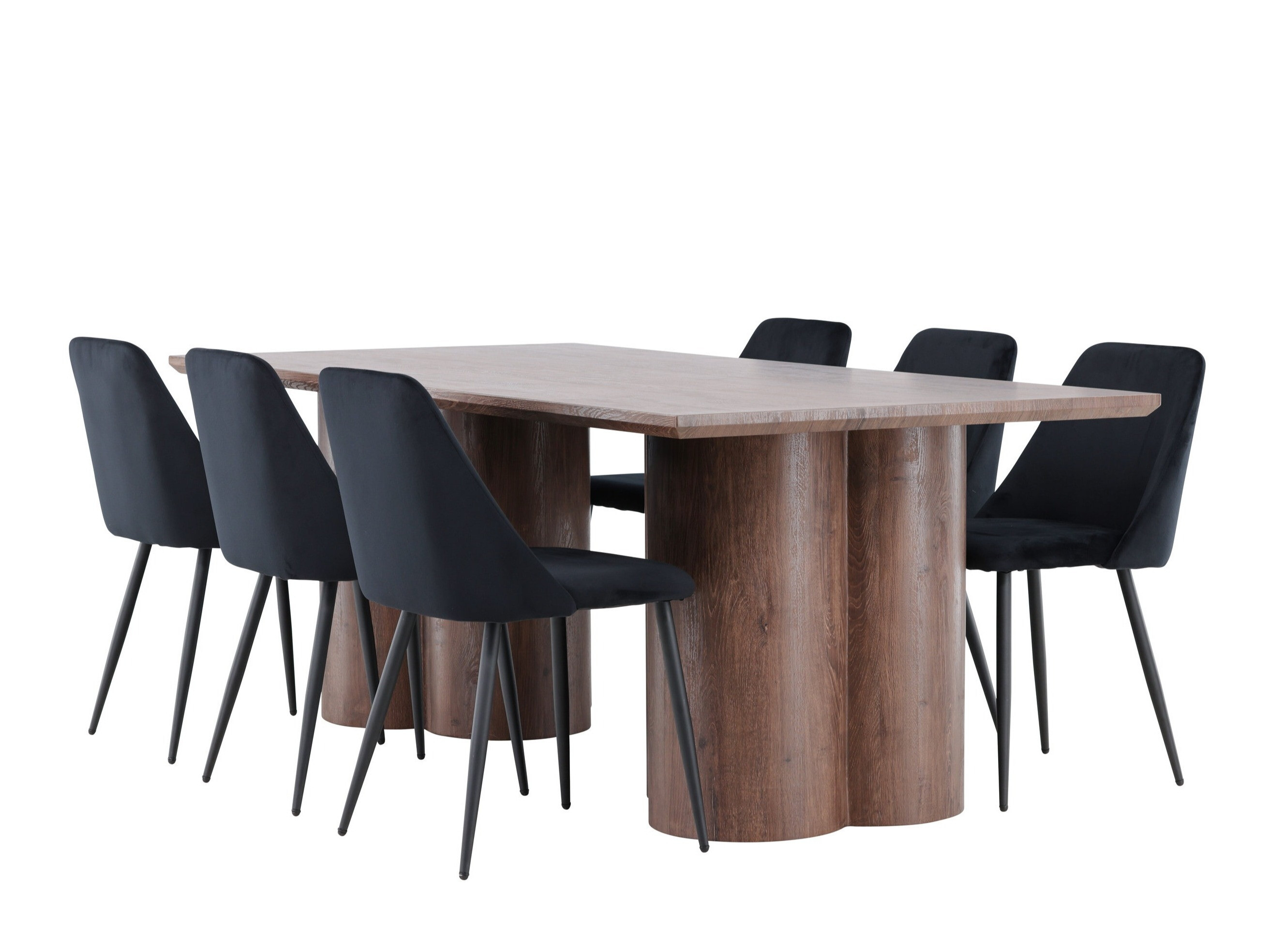 Conjunto de mesas y sillas para comedor Dallas 5182 (Marrón)
