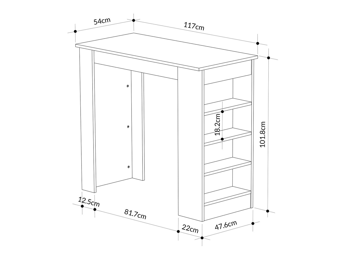Mesa de bar Kailua 2791