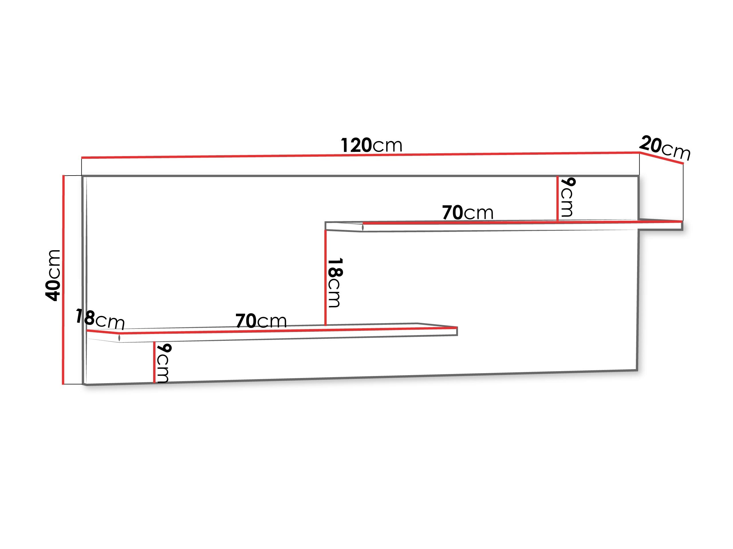 Estantería de pared Etrmona 110