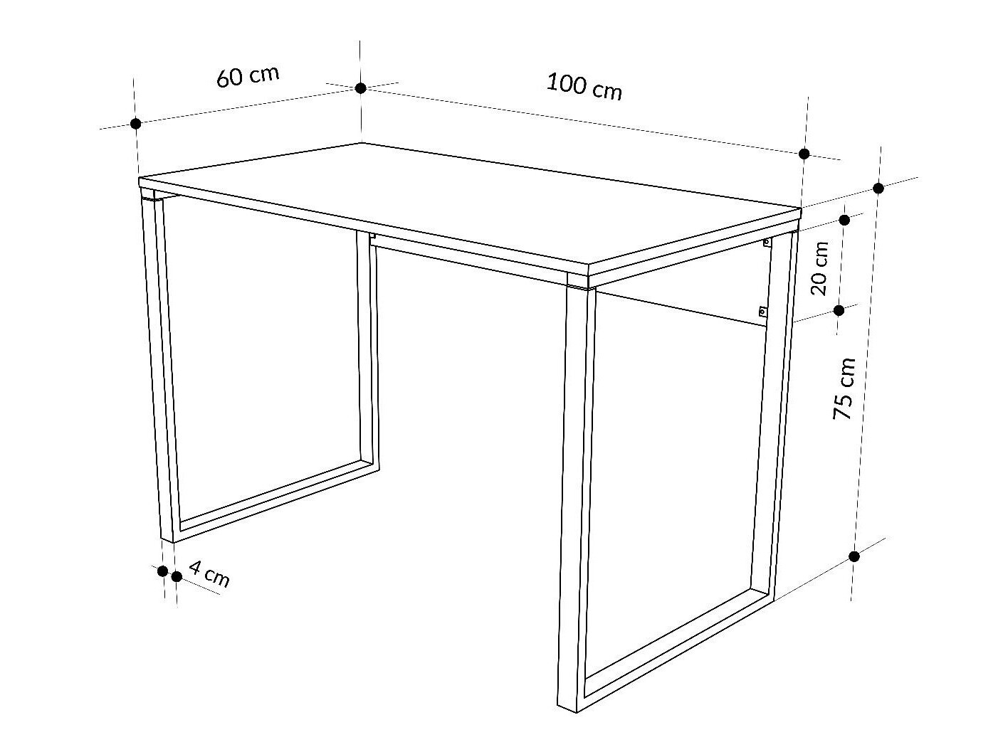Mesa de oficina Kailua 2795 (Roble + Blanco)