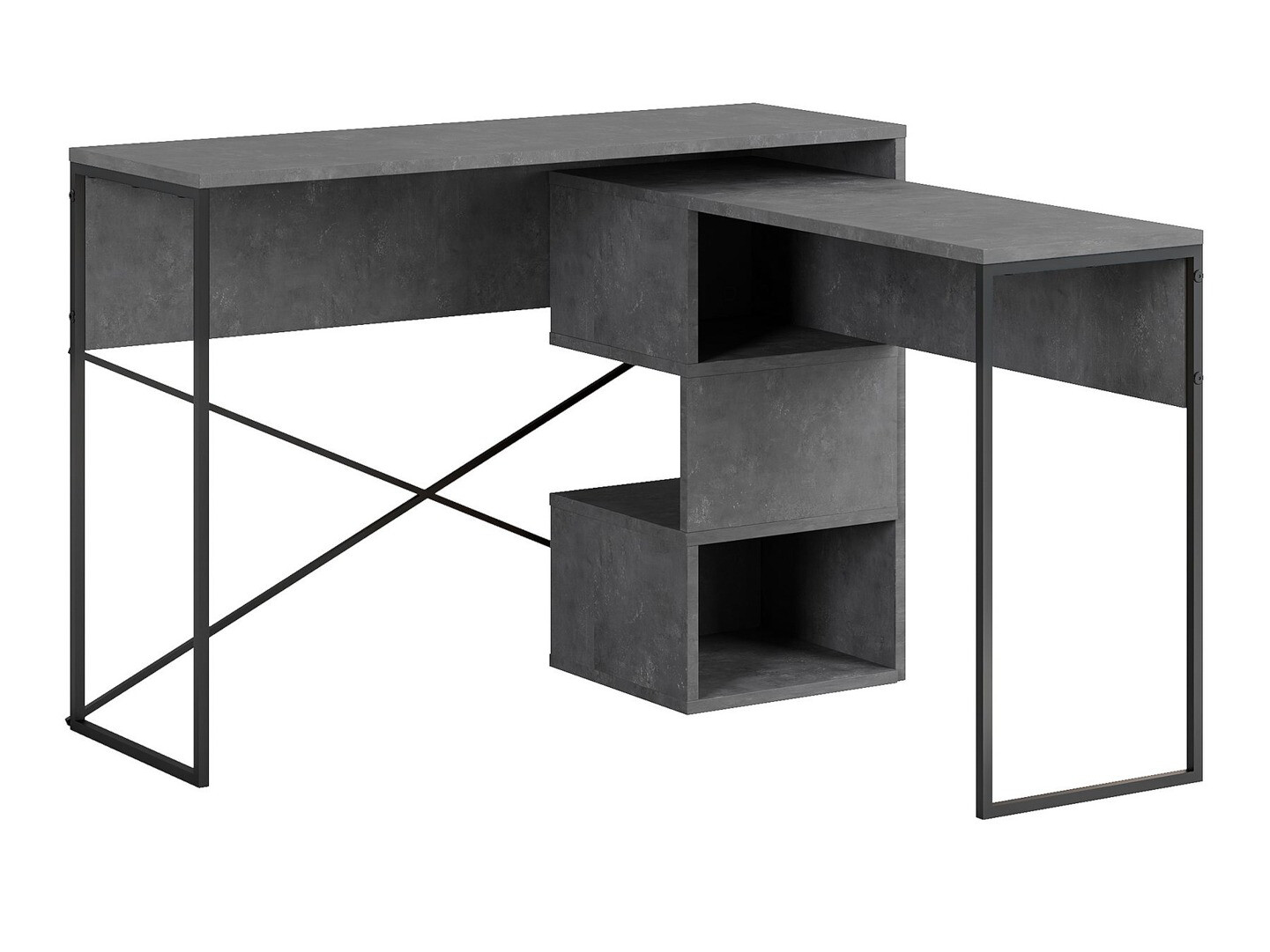 Mesa de ordenador esquinera Kailua 2796 (Gris)