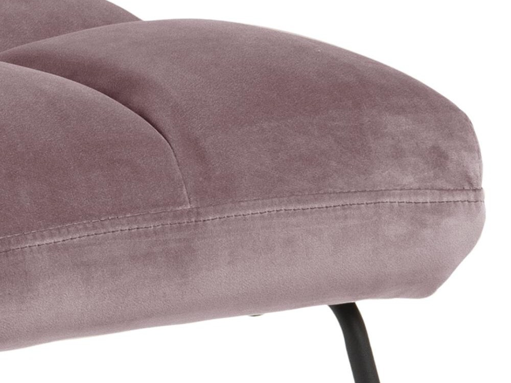 Sillón Norsica 370 (Rosa Dusty + Negro)