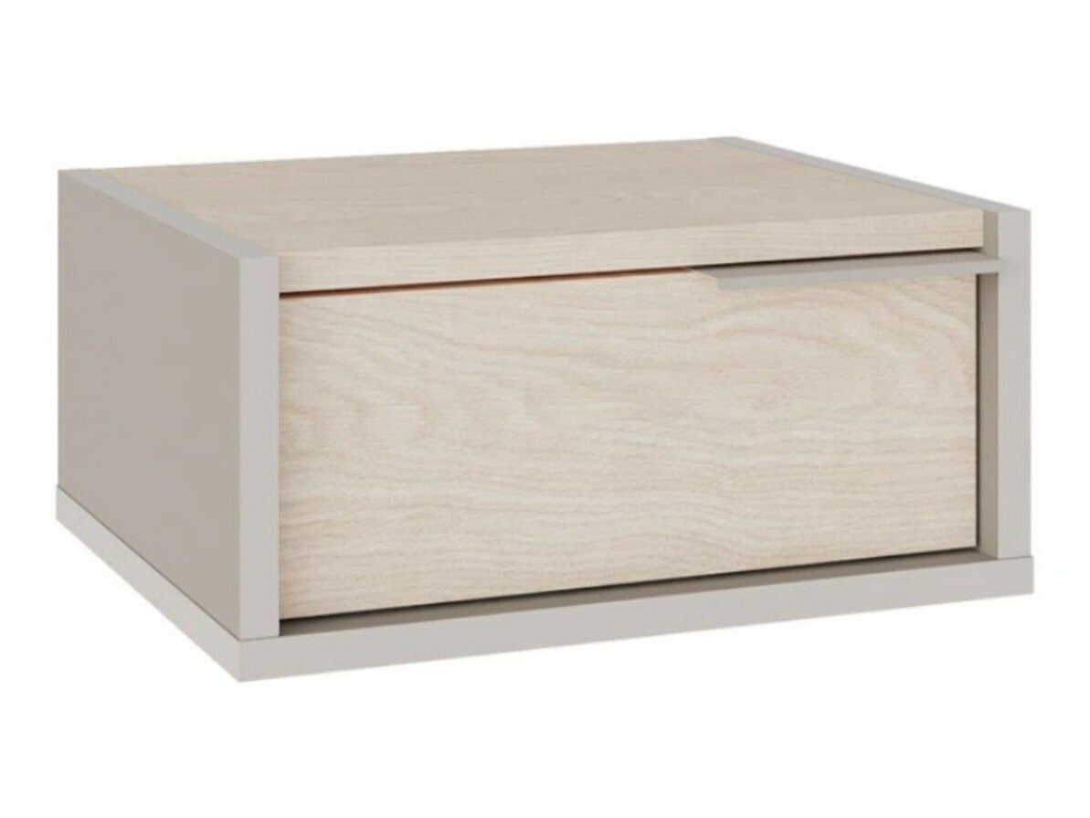 Mesilla de noche Kailua 2802 (Luminoso madera + Beige)