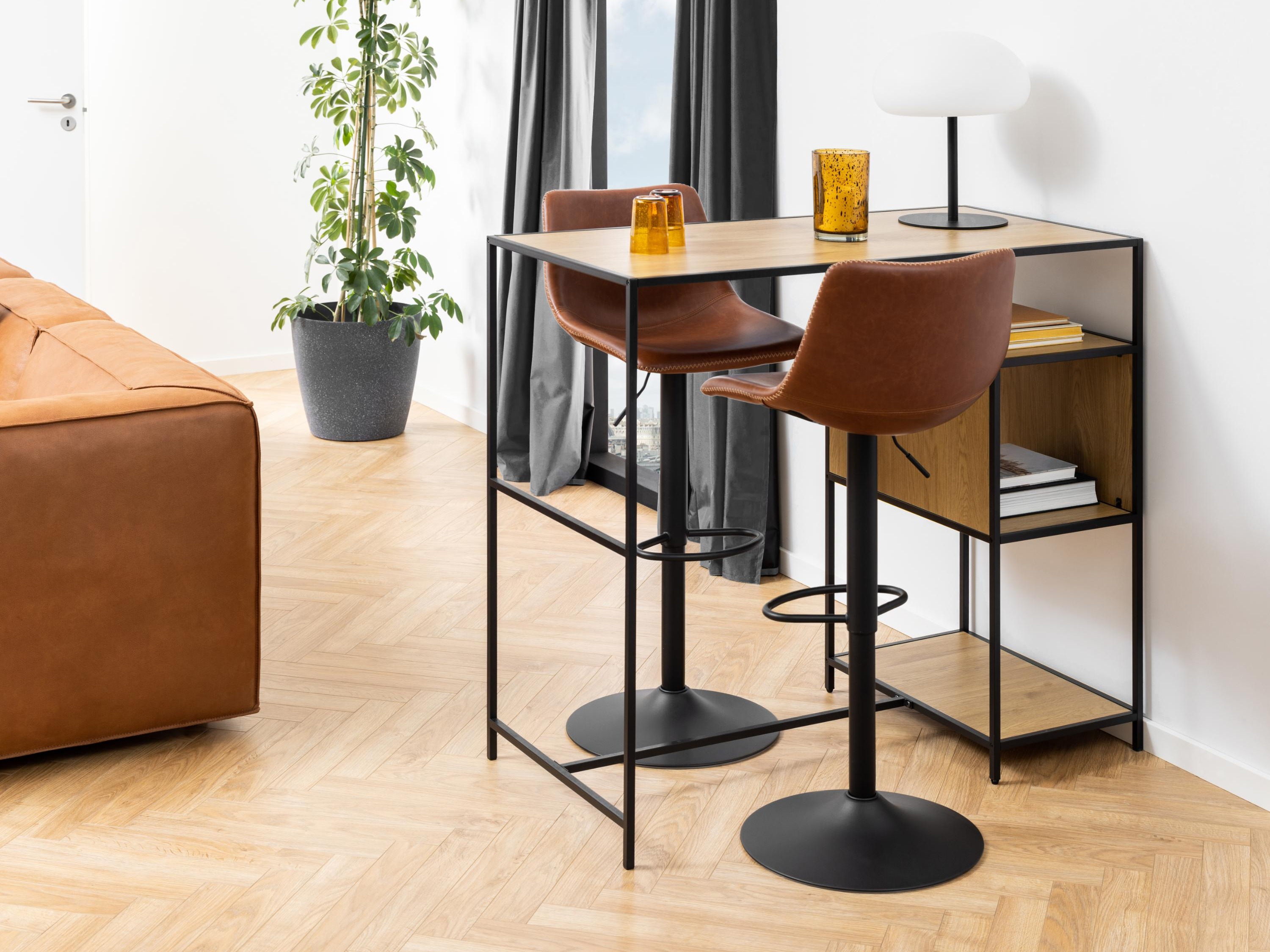 Silla de barra Norsica 500 (Negro + Marrón)
